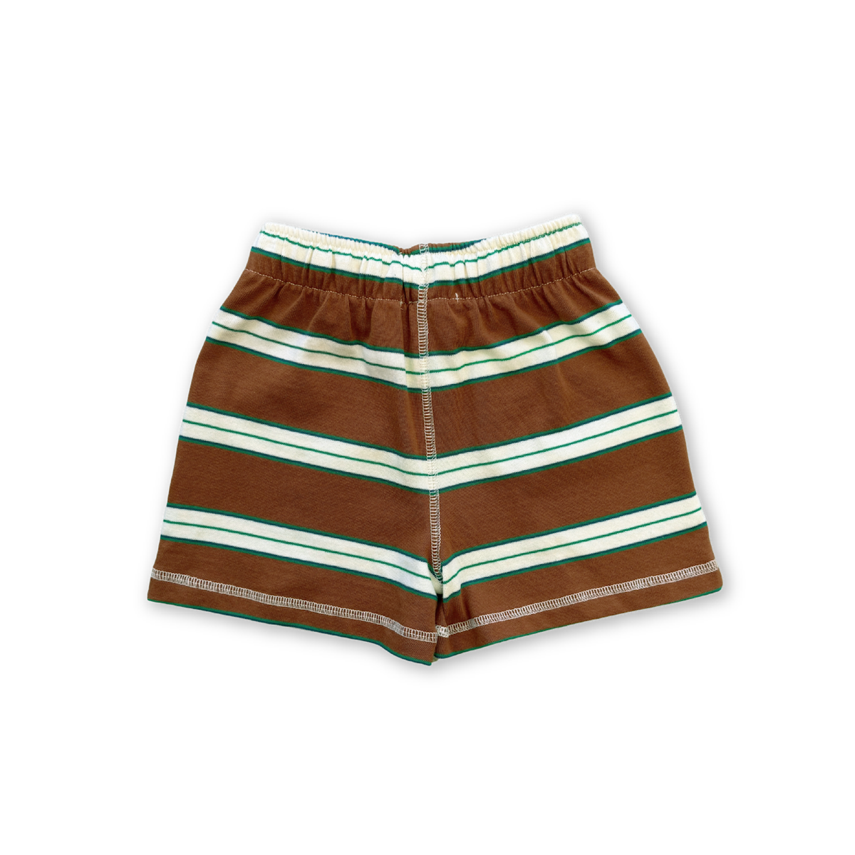 Grown - Cotton Sports Stripe Shorts Acorn