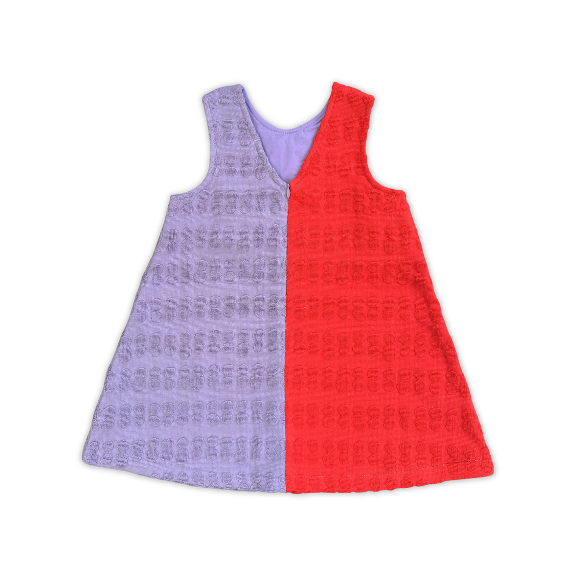 Grown - Bubble Terry Towelling Dress Fiesta & Mauve