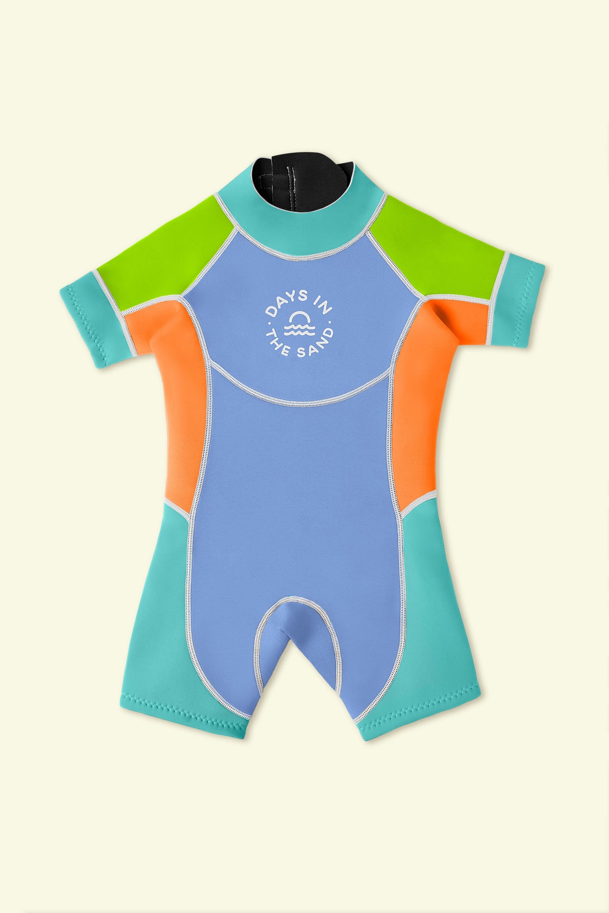 Days in the Sand Short Sleeve Springsuit Green Pop front
