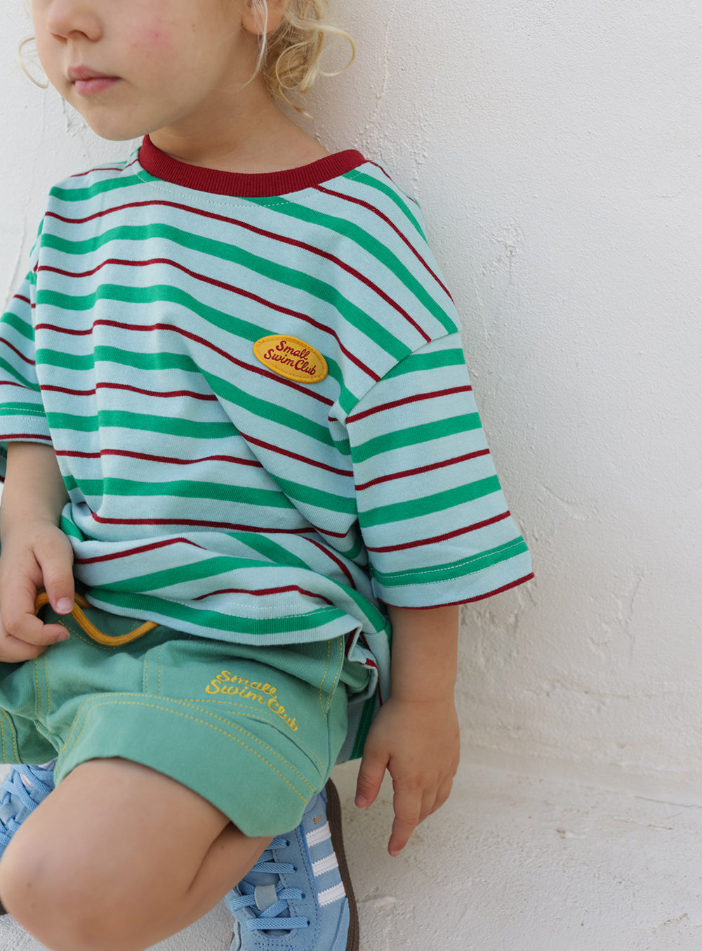 Small Swim Club - Green Stripe T-Shirt