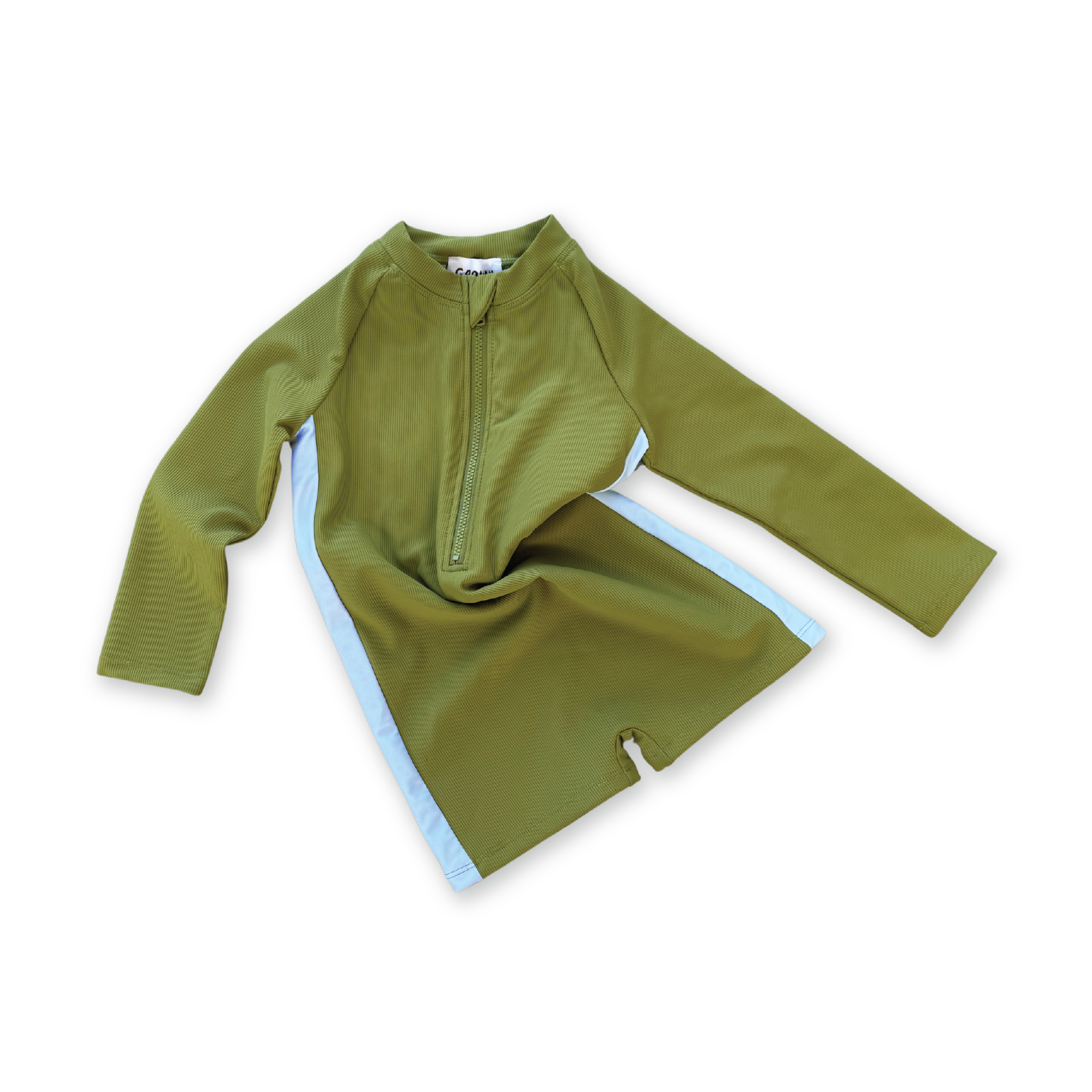 Grown - Zip Long Sleeve One Piece Leaf