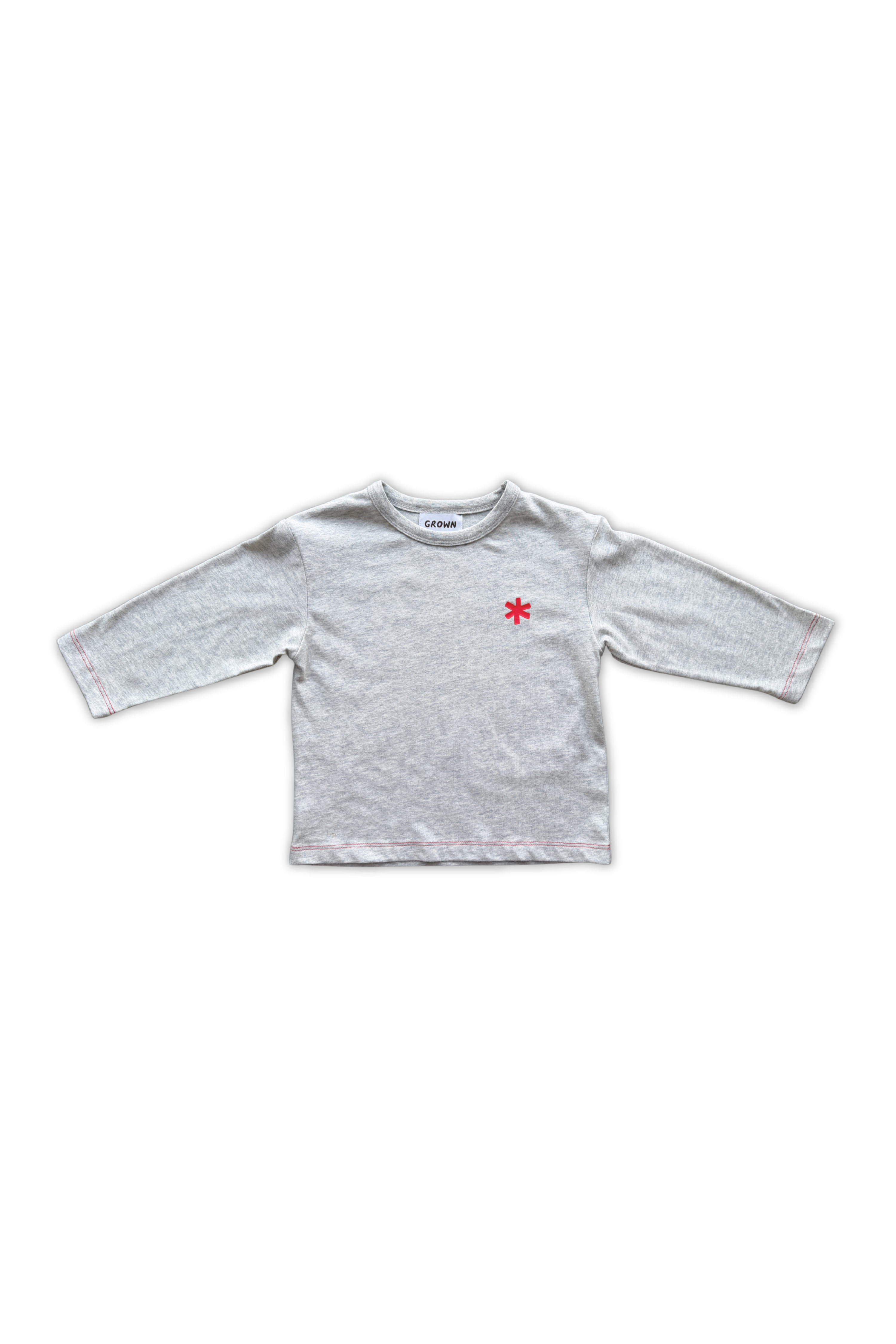 Grown - Organic Have A Nice Day LS Tee Grey Marle
