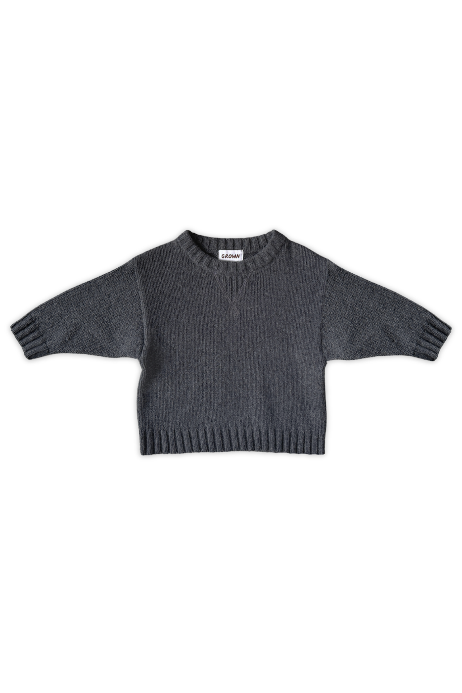 Grown - Merino Blend Knit Pull Over Charcoal