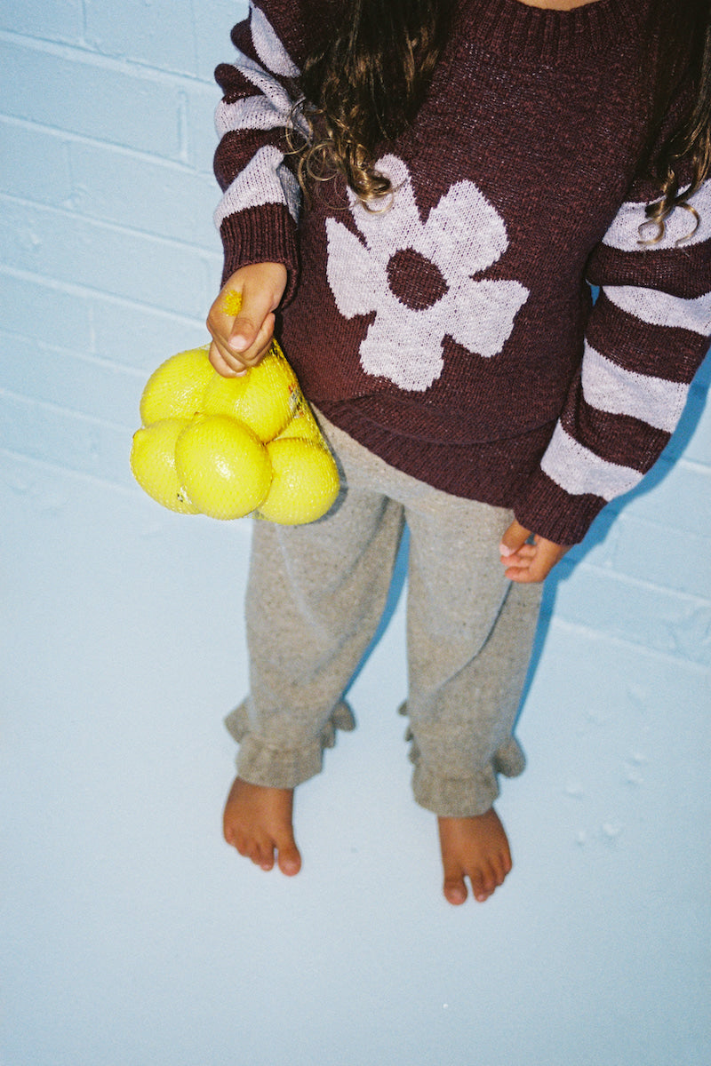 Grown - Bloom Knit Pull Over Plum