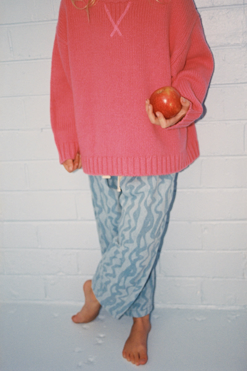 Grown - Merino Blend Knit Pull Over Raspberry