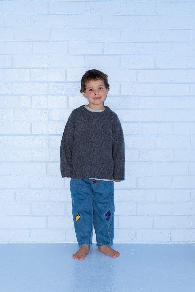 Grown - Merino Blend Knit Pull Over Charcoal