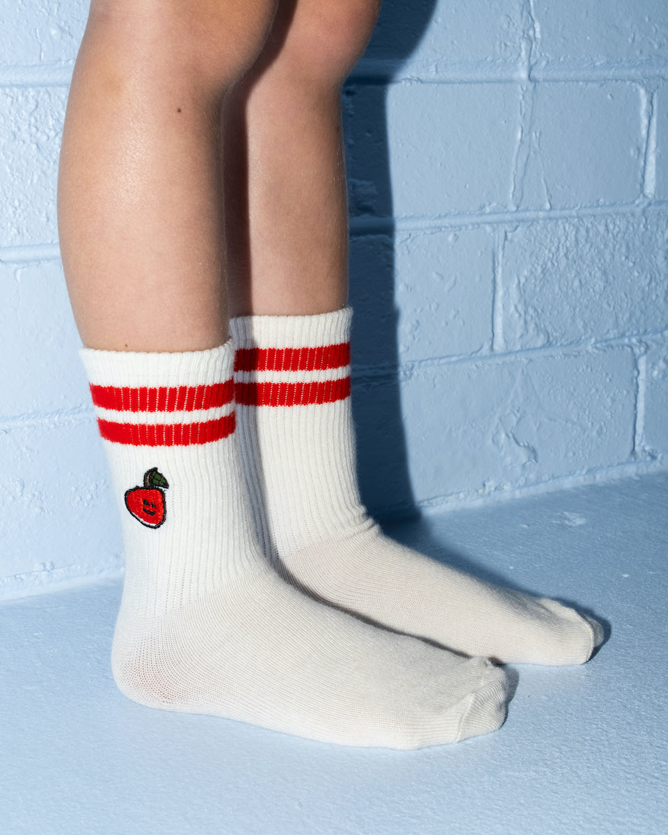 Grown - 2-Pack Fruit Salad Cotton Socks Milk