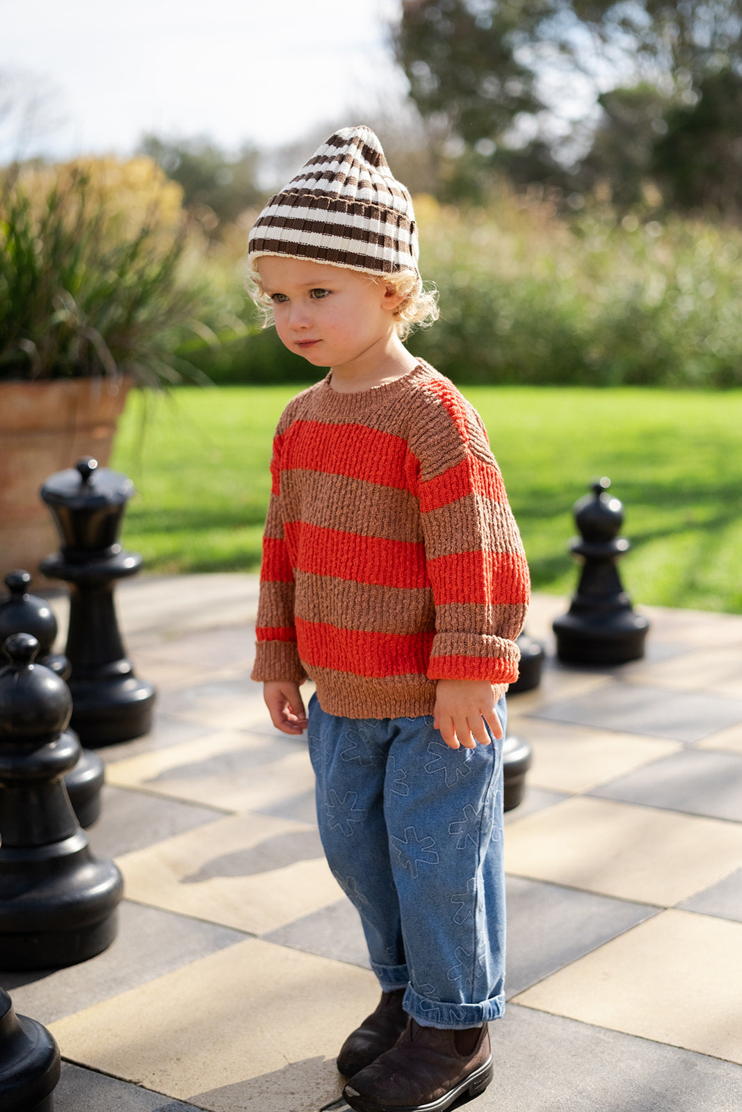 Grown - Organic Textured Rib Pull Over Earth & Sauce