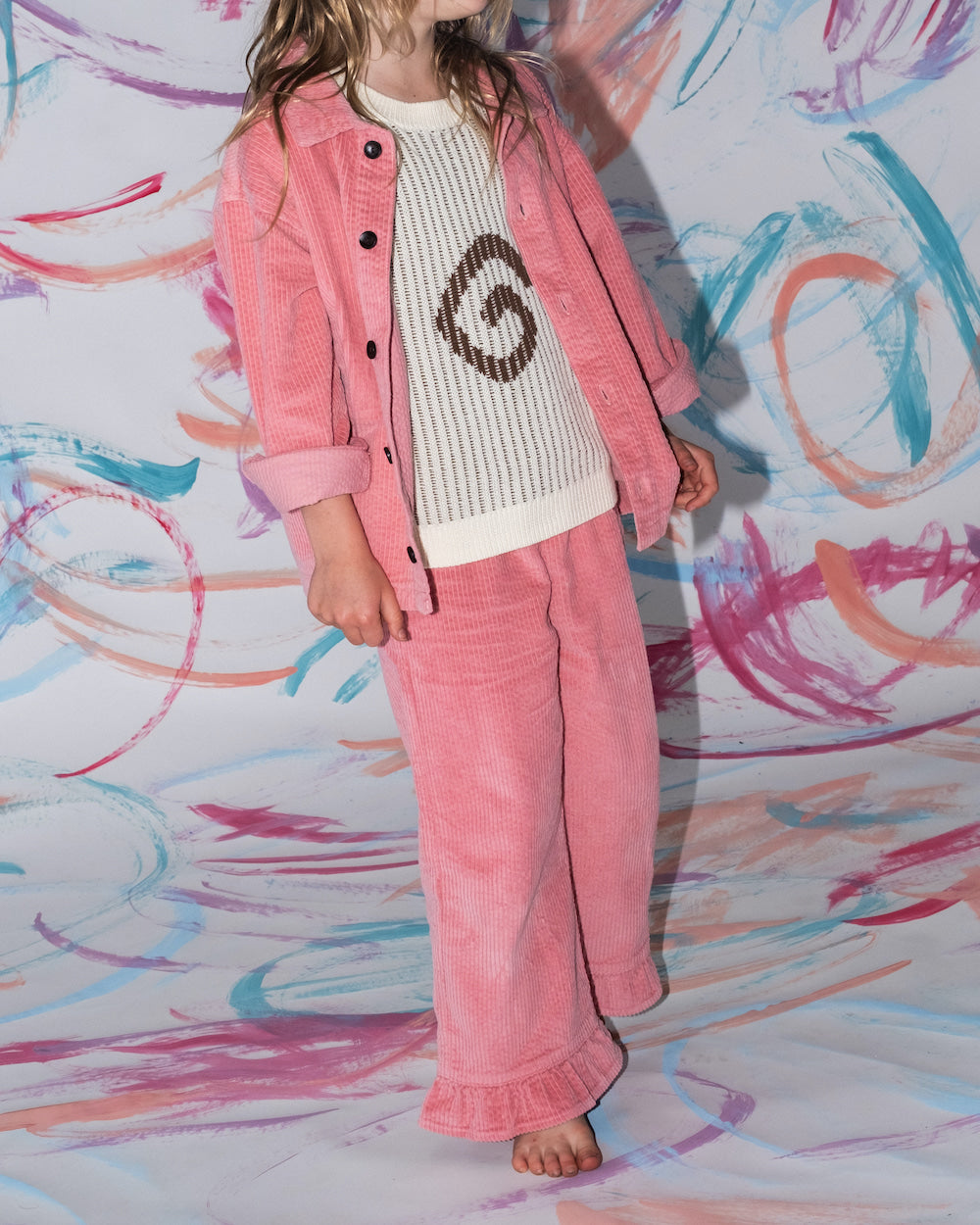 Grown - Organic Cord Frill Pant Sorbet