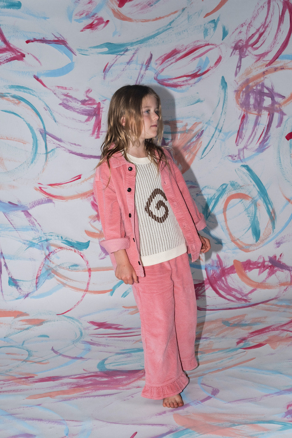 Grown - Organic Cord Frill Pant Sorbet