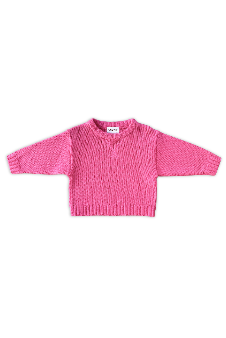 Grown - Merino Blend Knit Pull Over Raspberry
