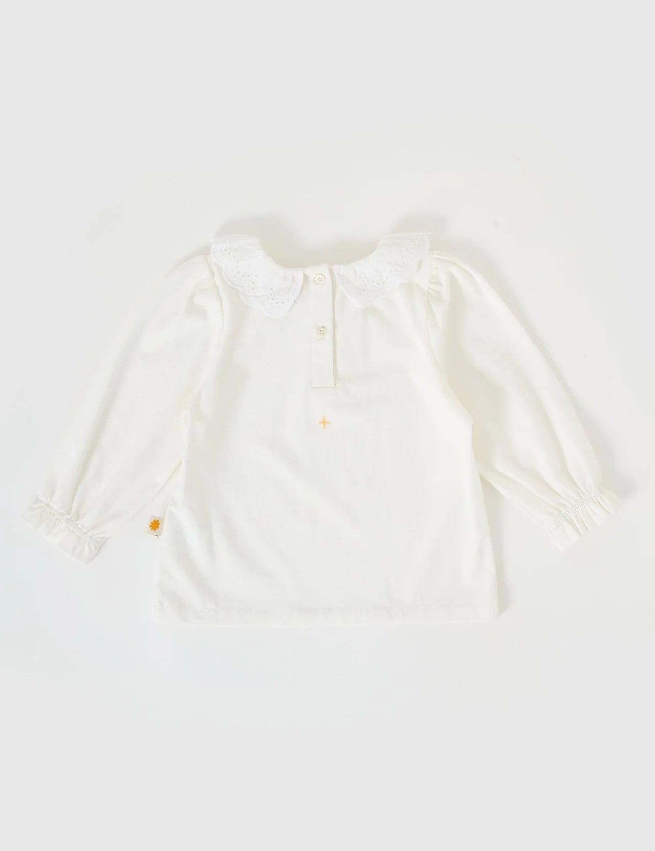 Goldie + Ace - Laura Puff Sleeve Collar Long Sleeve Top White