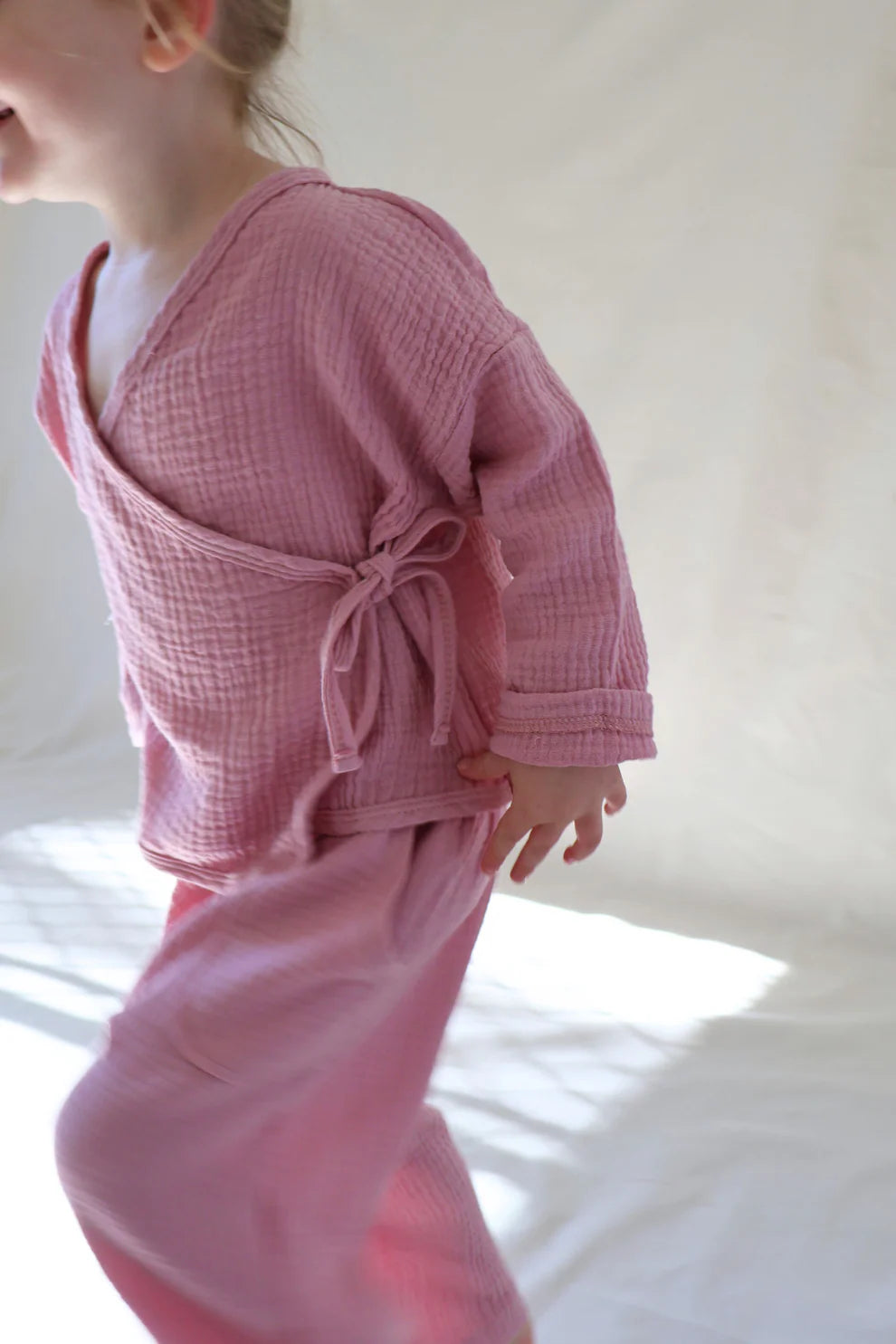 Worn Curations - Muslin Kimono Top Berry