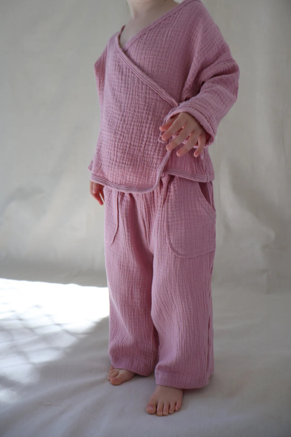 Worn Curations - Muslin Kimono Top Berry