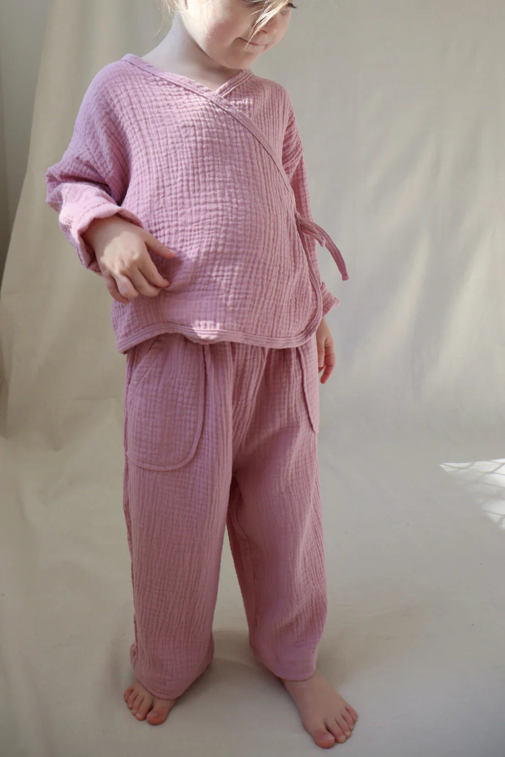 Worn Curations - Muslin Kimono Top Berry