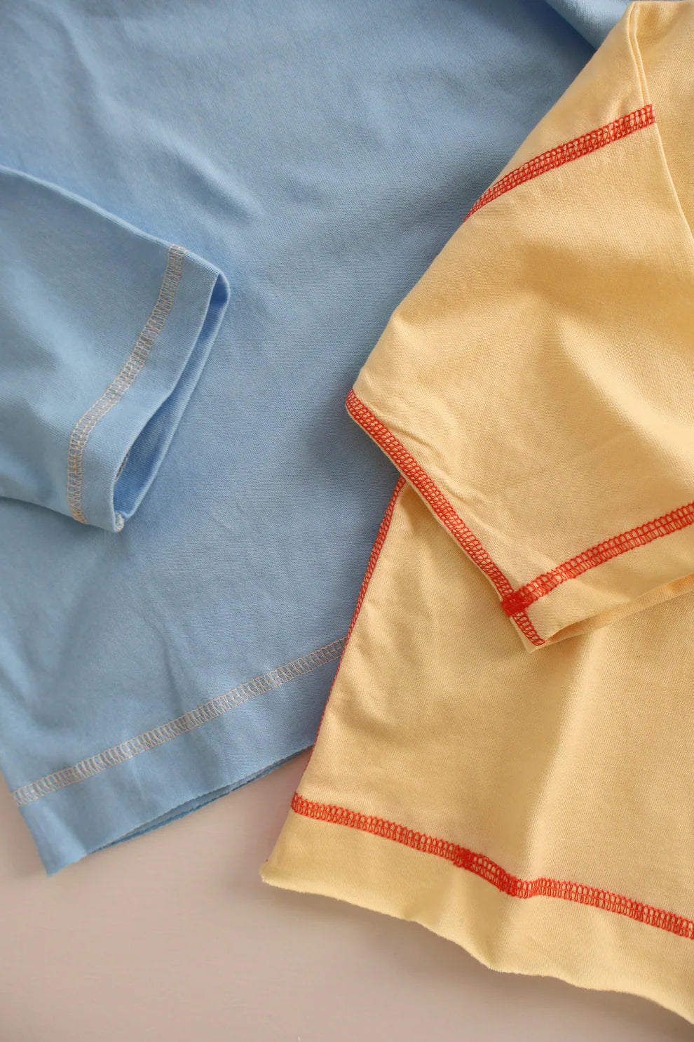 Worn Curations - Staple Stitch Long Sleeve Tee Cornflower