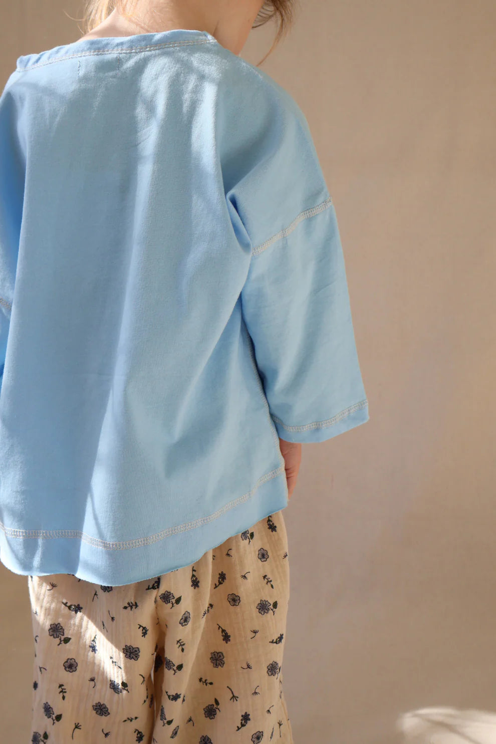 Worn Curations - Staple Stitch Long Sleeve Tee Cornflower