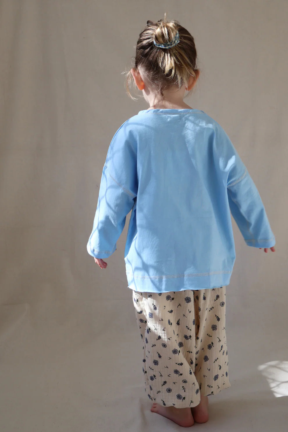 Worn Curations - Staple Stitch Long Sleeve Tee Cornflower