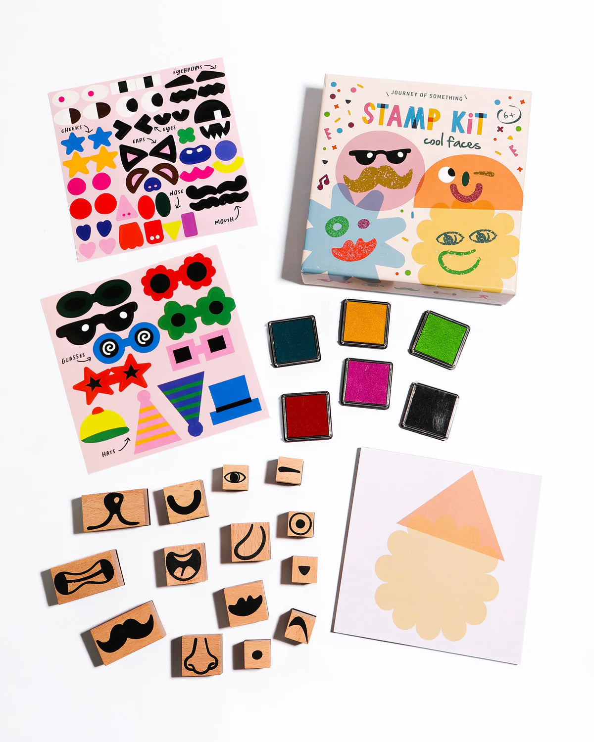 Journey of Something - Wooden Stamp Kit Cool Faces