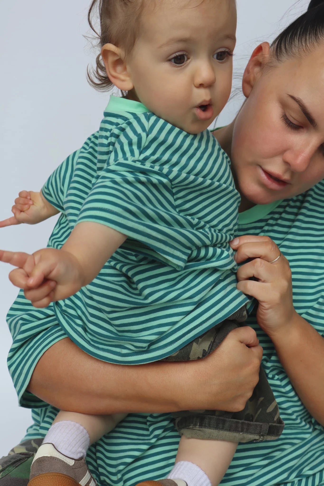 Sam the Label - Adults Cool Mint Stripe Tee