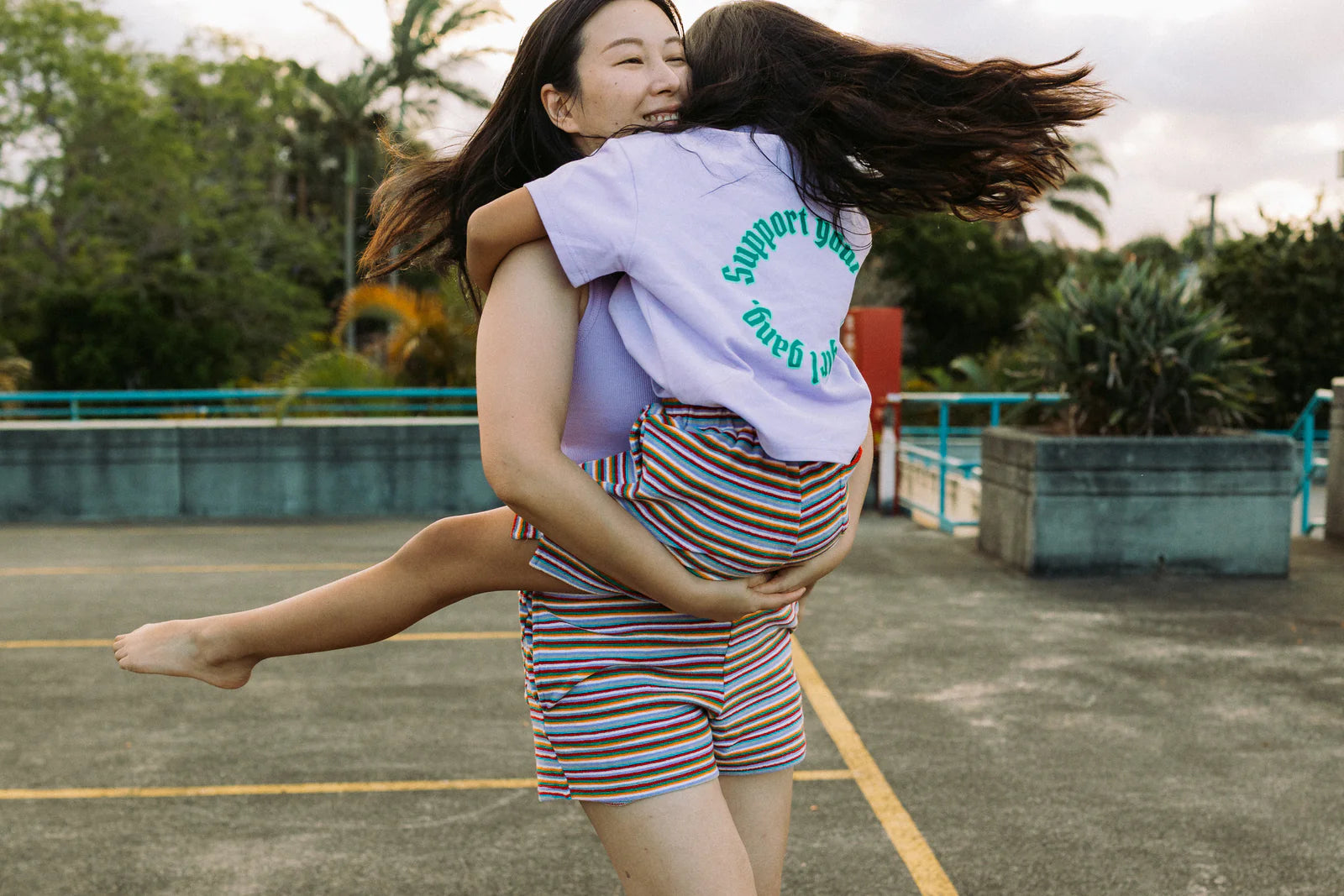 Sam the Label - Tutti Fruiti Stripe Terry Shorts