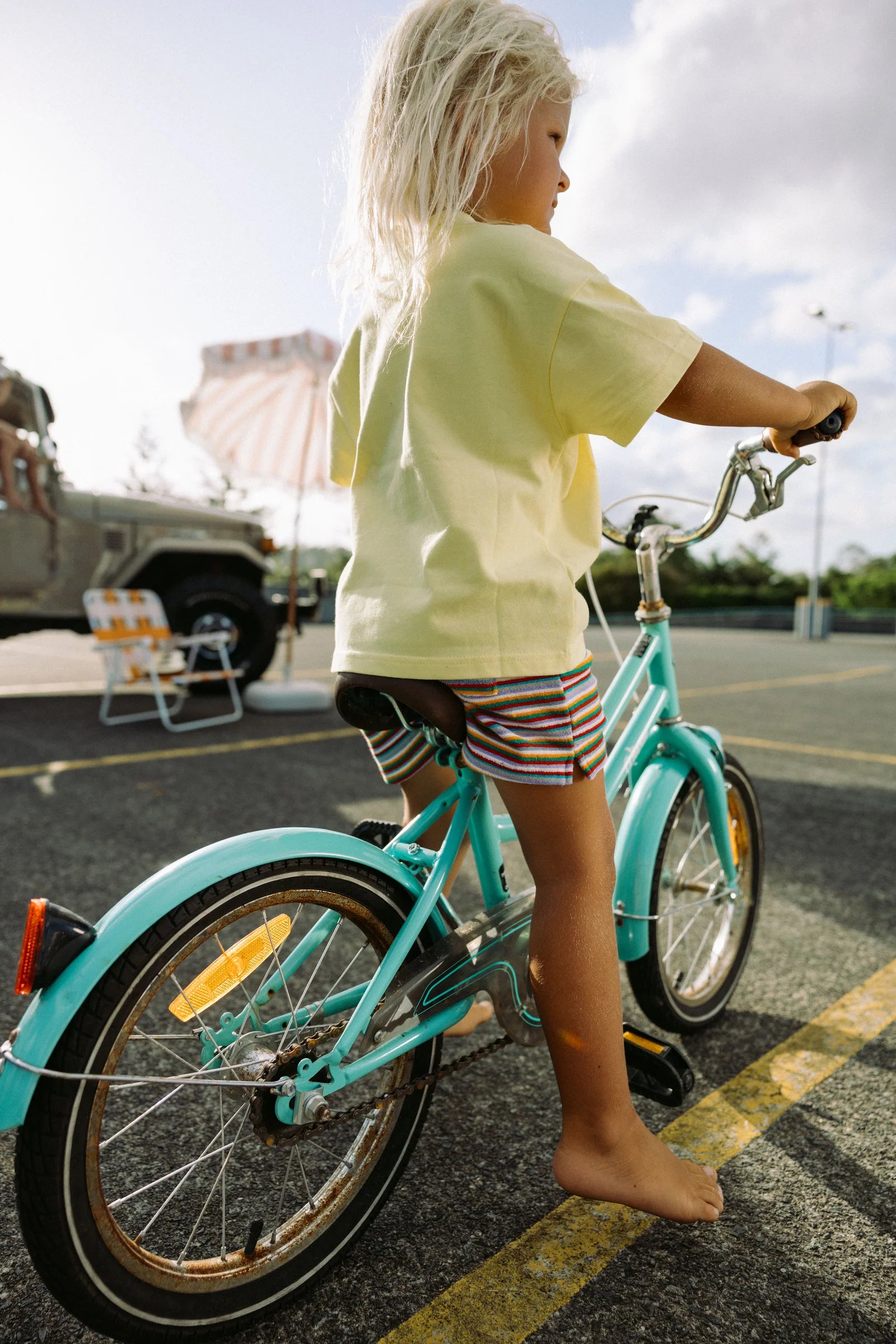 Sam the Label - Tutti Fruiti Stripe Terry Shorts