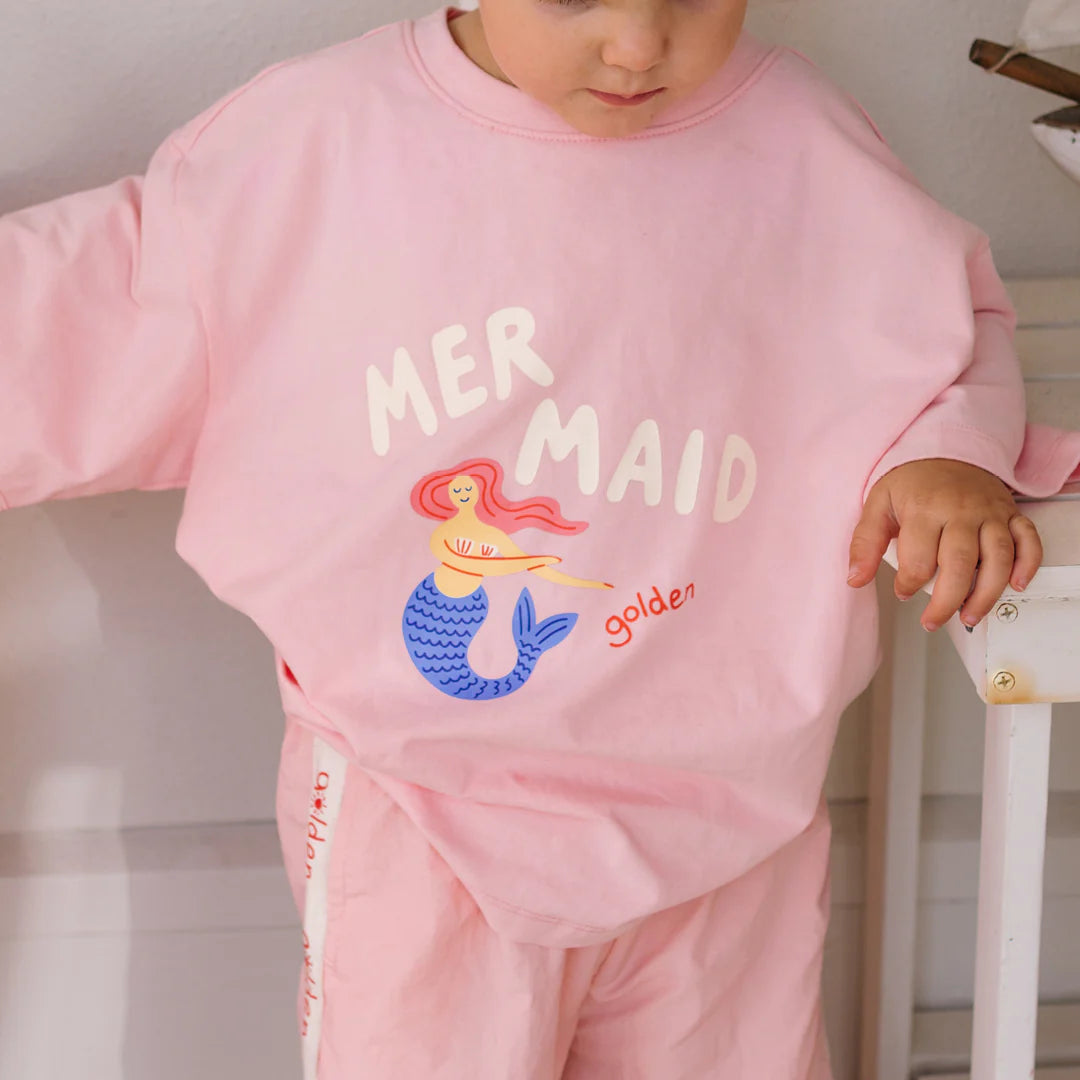 Golden Children - Mermaid Mid Sleeve Tee Pink Cream