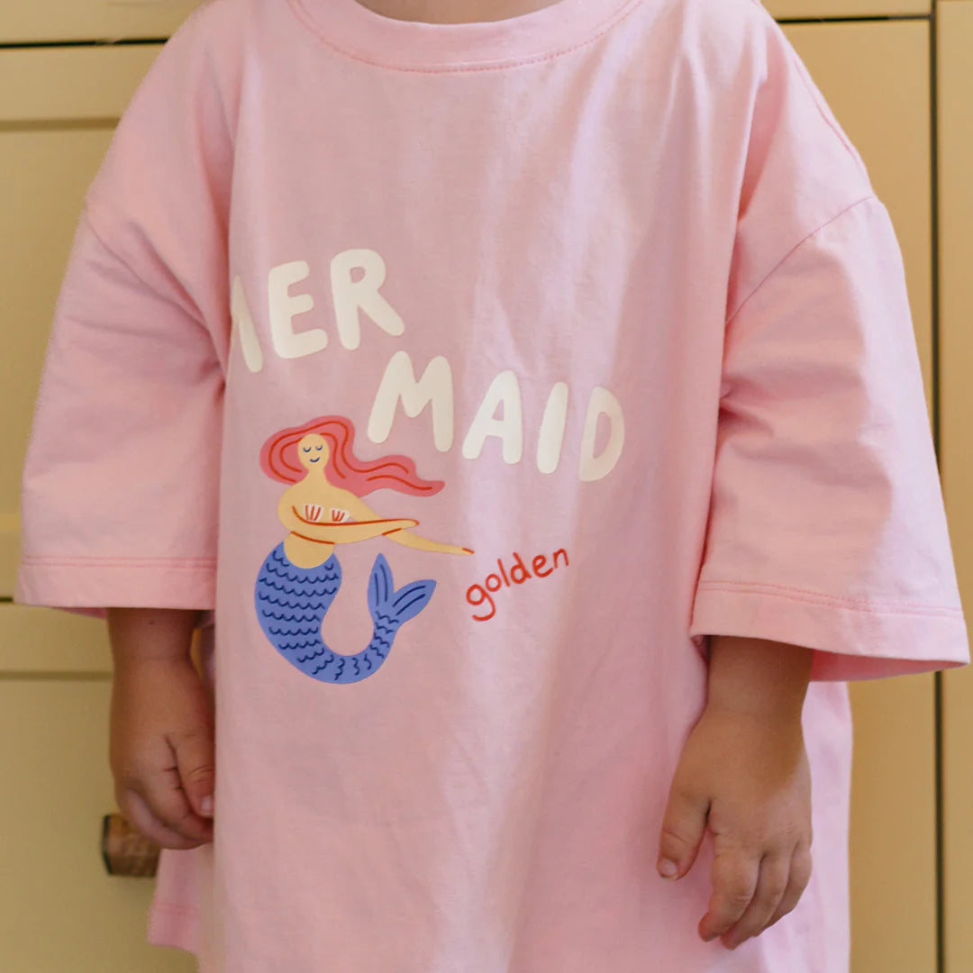 Golden Children - Mermaid Mid Sleeve Tee Pink Cream