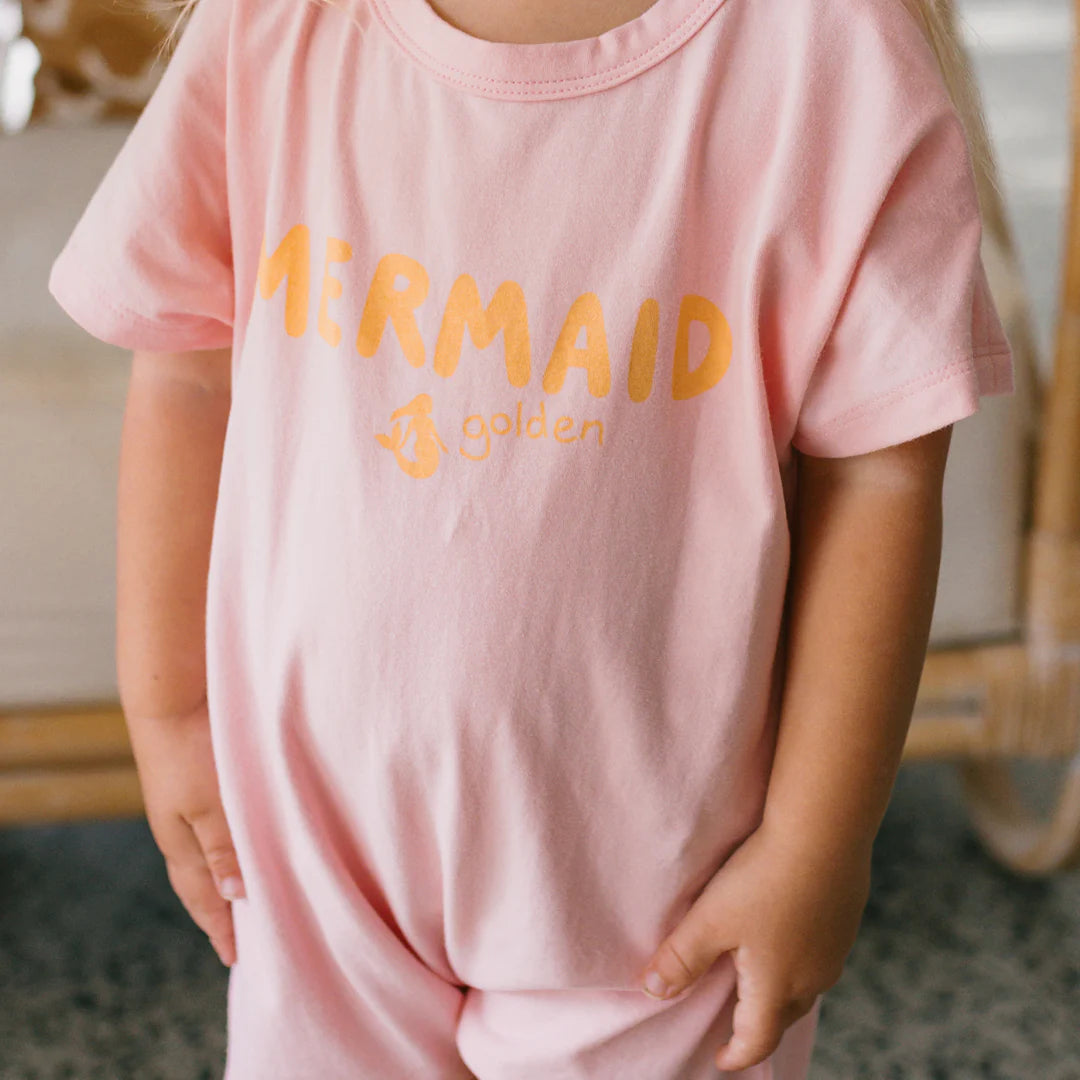 Golden Children - Mermaid Playsuit Pink Cream