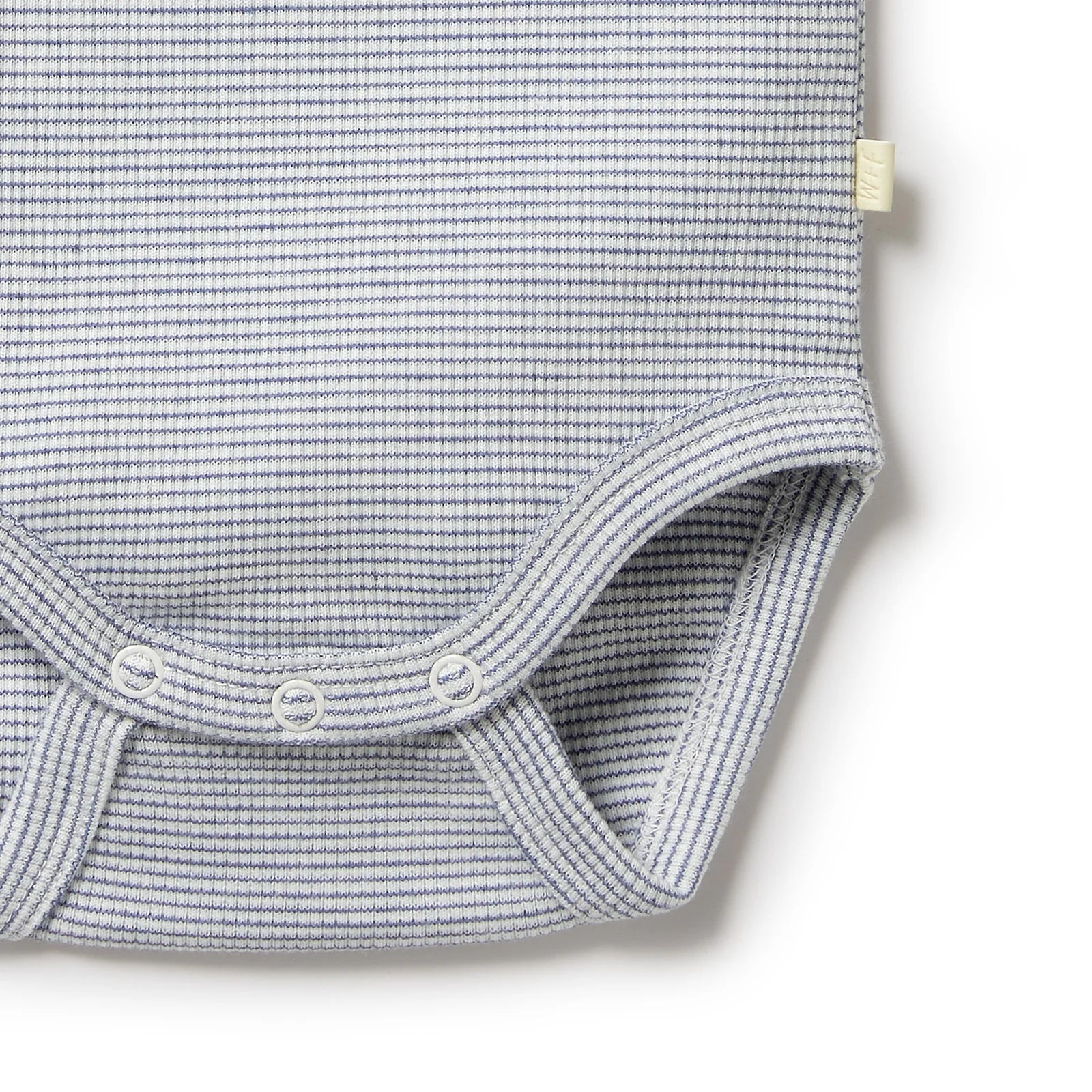 Wilson & Frenchy - Organic Stripe Rib Bodysuit Rain Drop