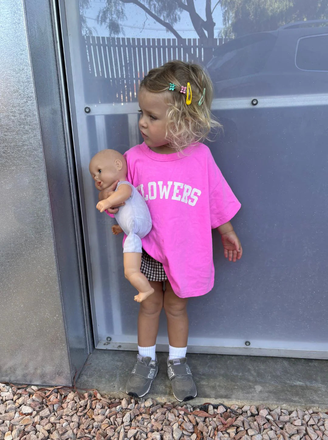 Ziggy Zaza - Flowers Tee Pink Pop - Size 3-5