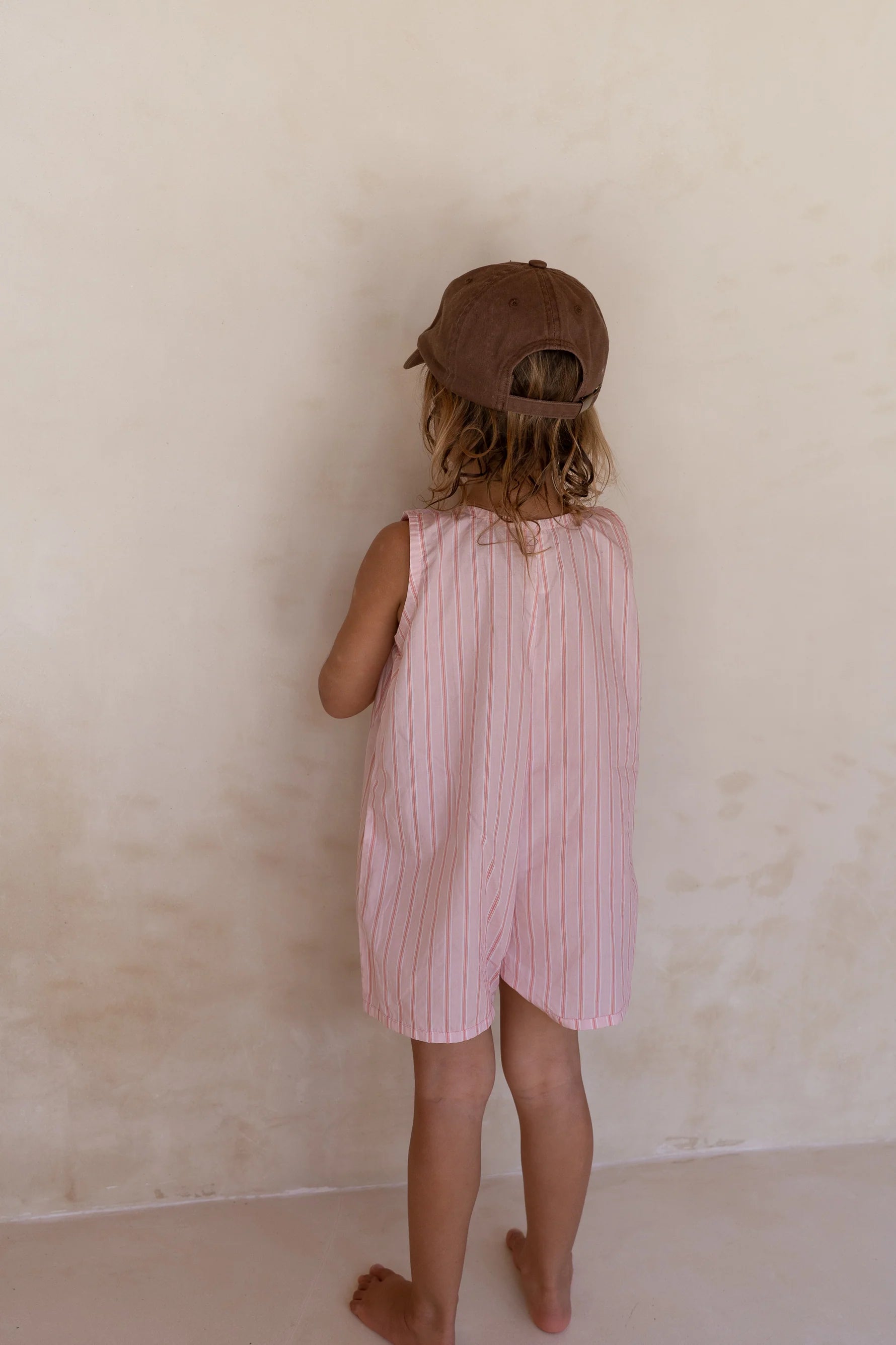 Illoura the Label - Sadie Overalls Pink Stripe