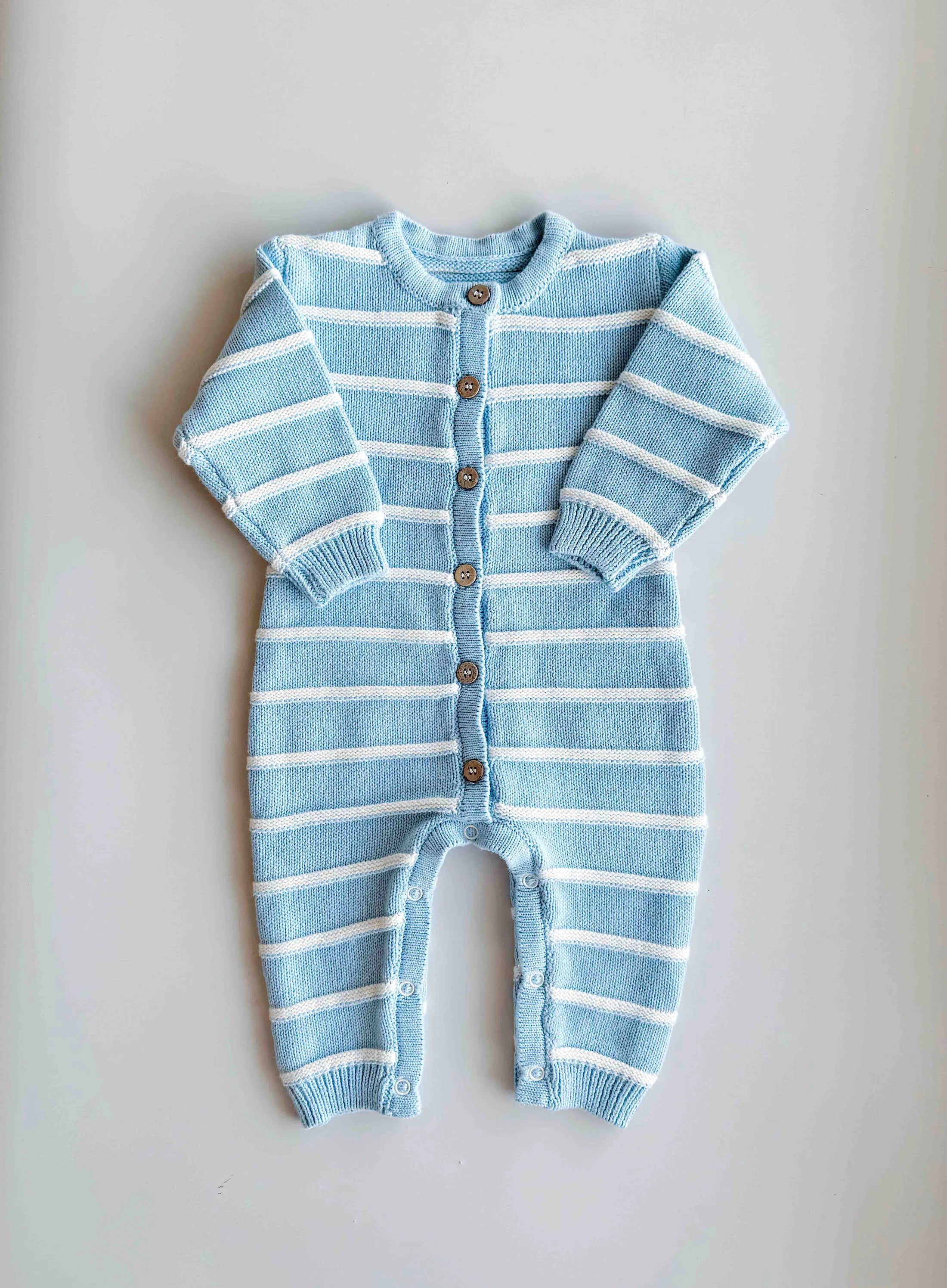 Freckles the Label - Raised Stripe Full Romper Arctic