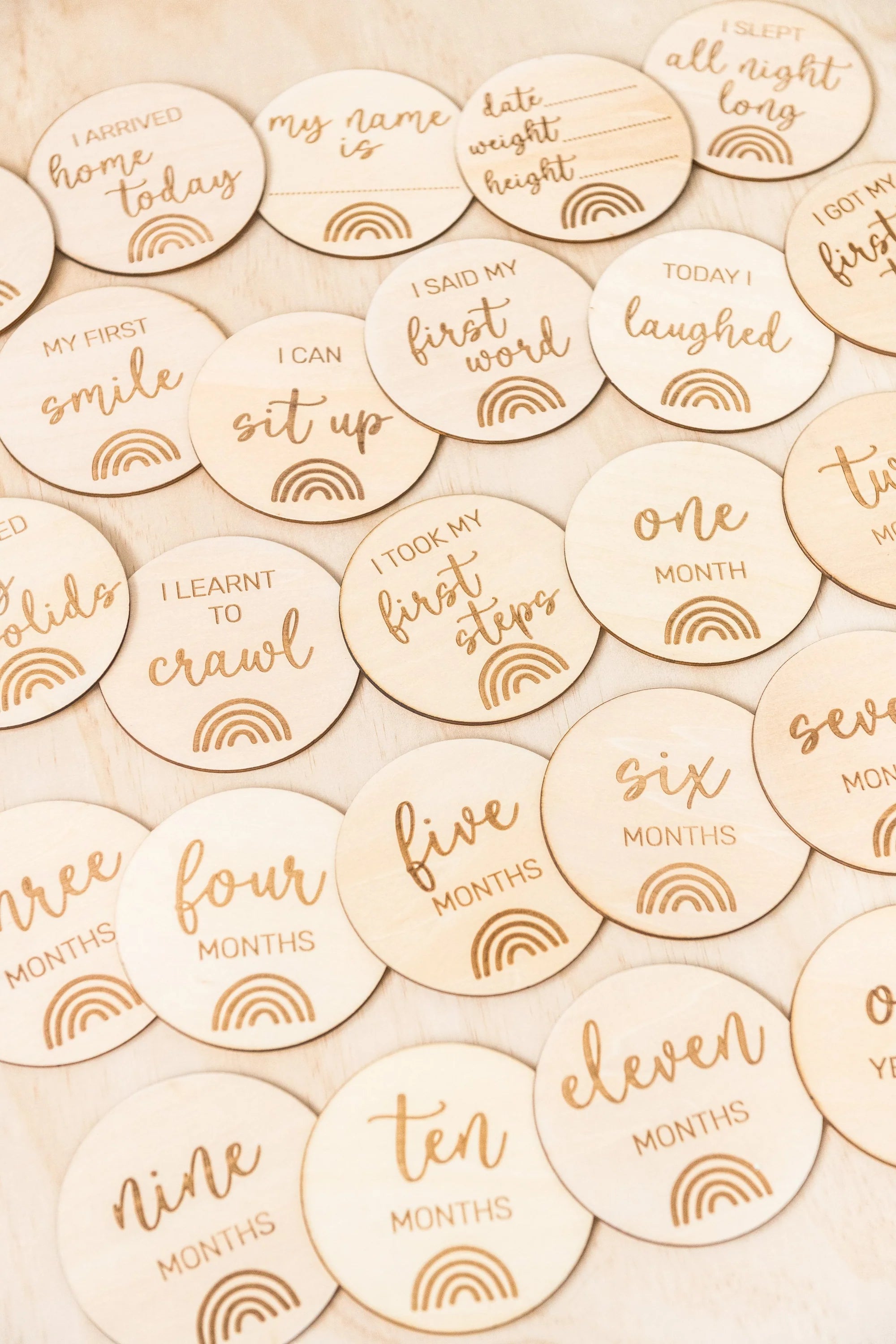 Kiin Baby - Baby Milestone Wooden Discs