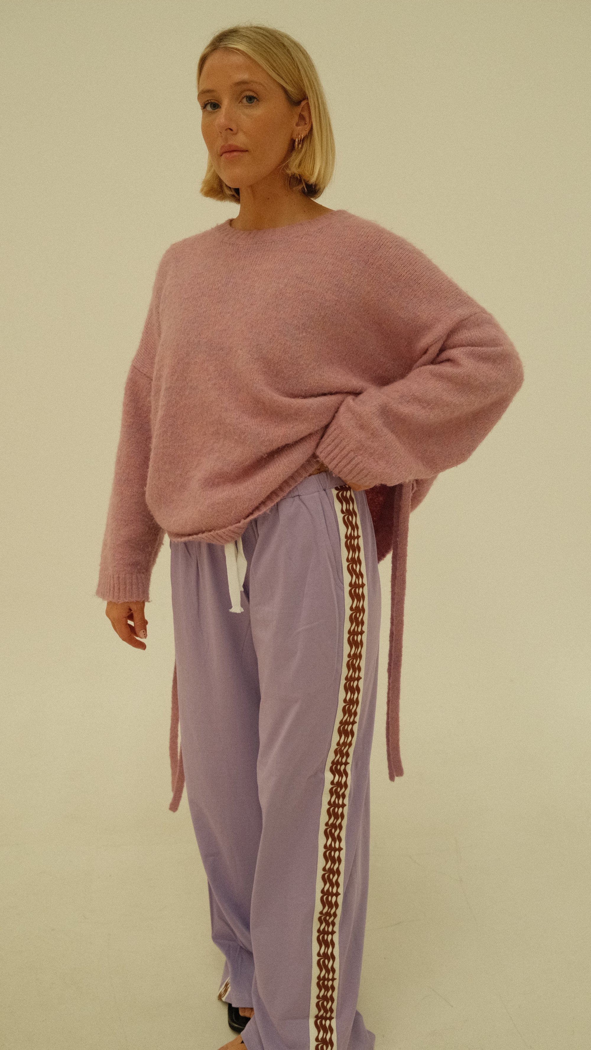 By Billie - Isabel Tie Side Knit - Lilac