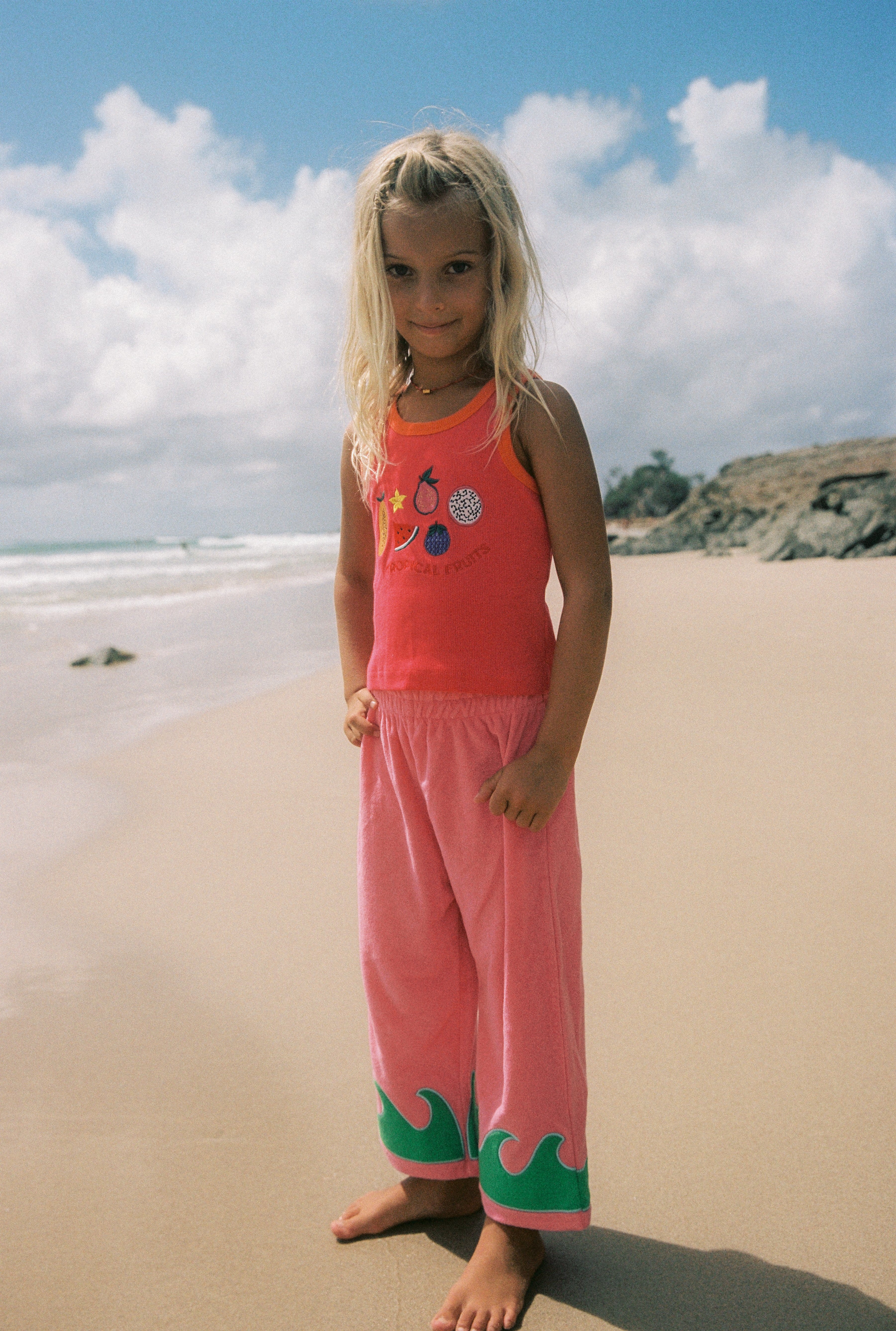 Spicy Dugong - Wave Party Pants Pink/Green