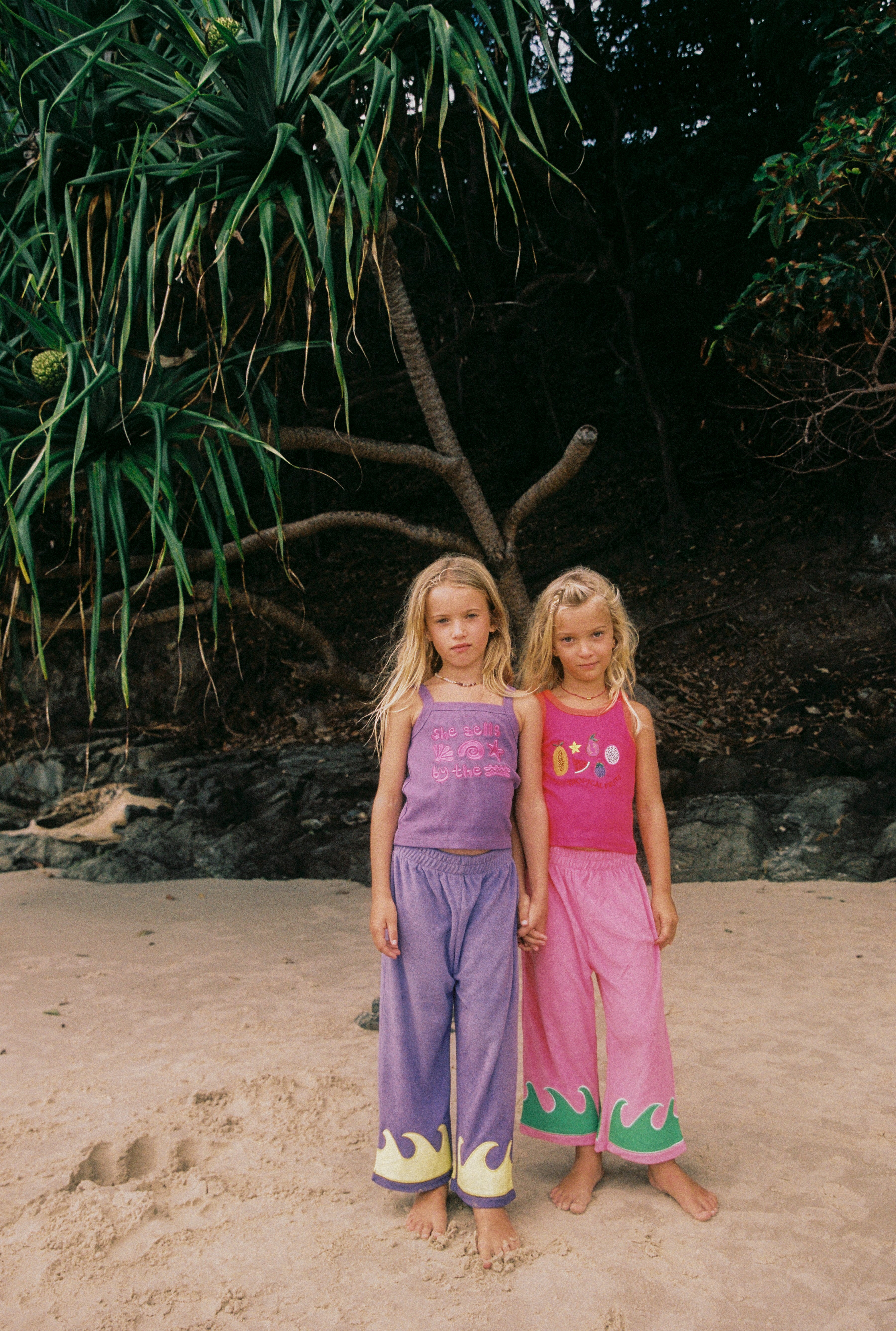 Spicy Dugong - Wave Party Pants Pink/Green