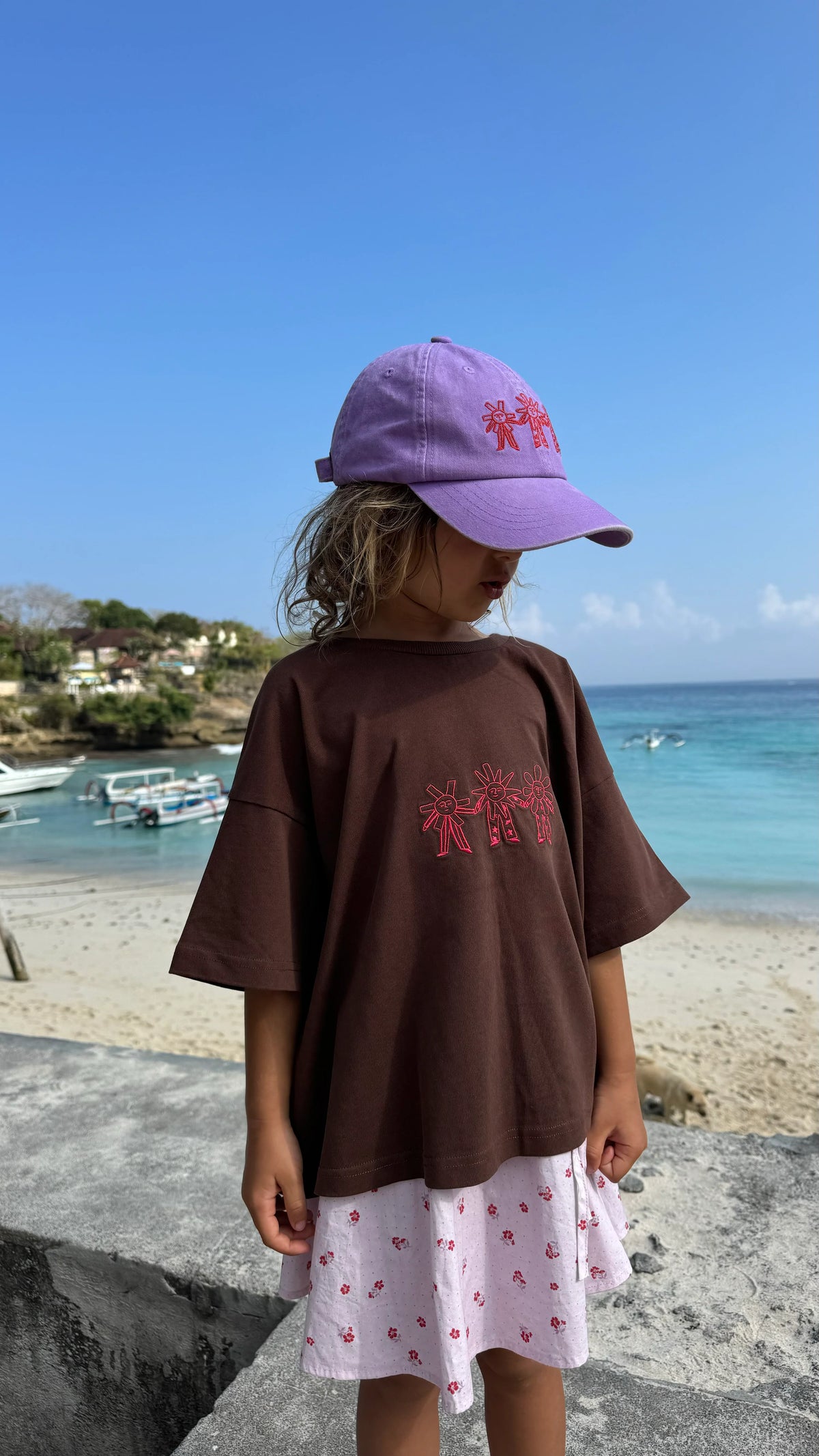 PRE-ORDER Illoura the Label - Dancing Flowers Tee Carob