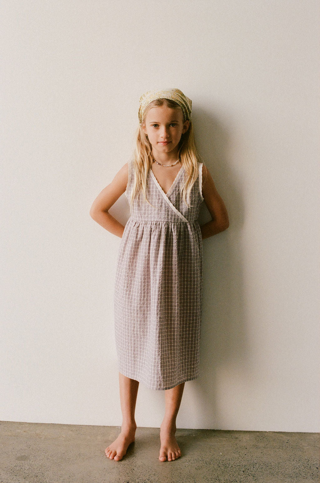 Illoura the Label - Eden Dress Mauve Plaid