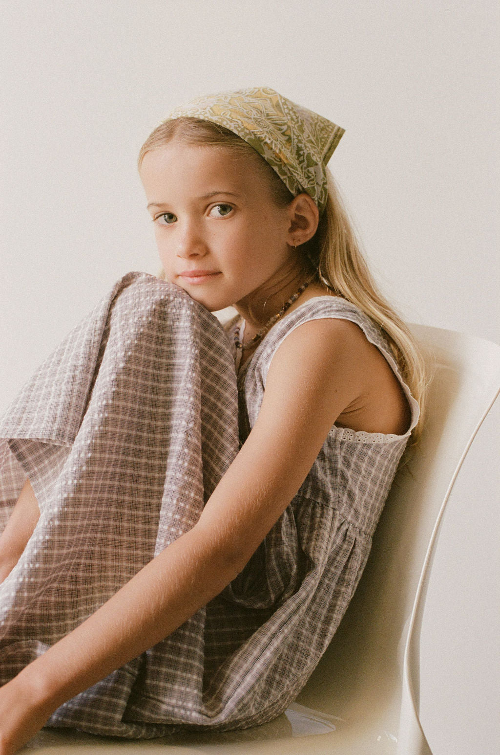Illoura the Label - Eden Dress Mauve Plaid
