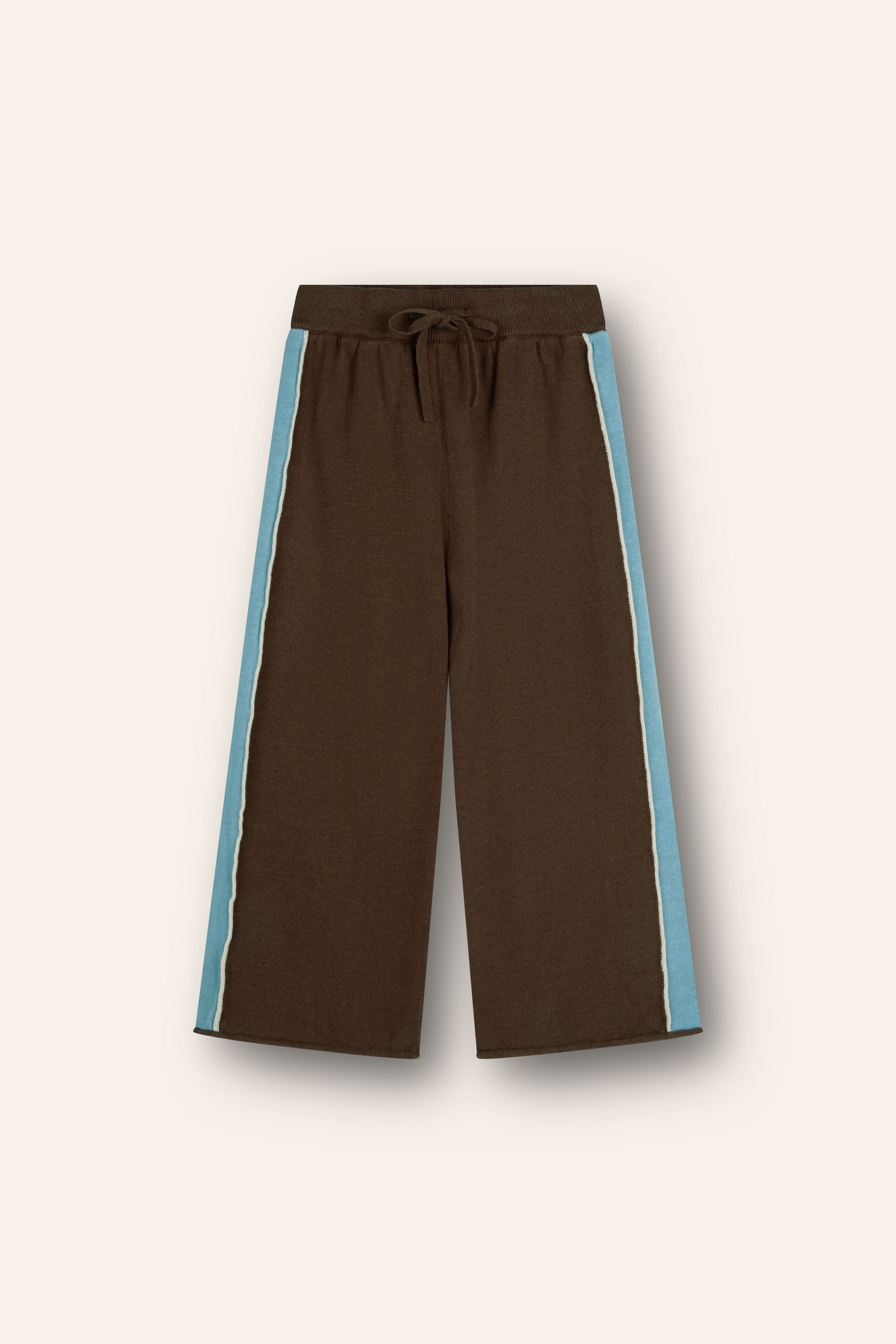 Illoura the Label - Lightweight Knit Pants Choc Contrast