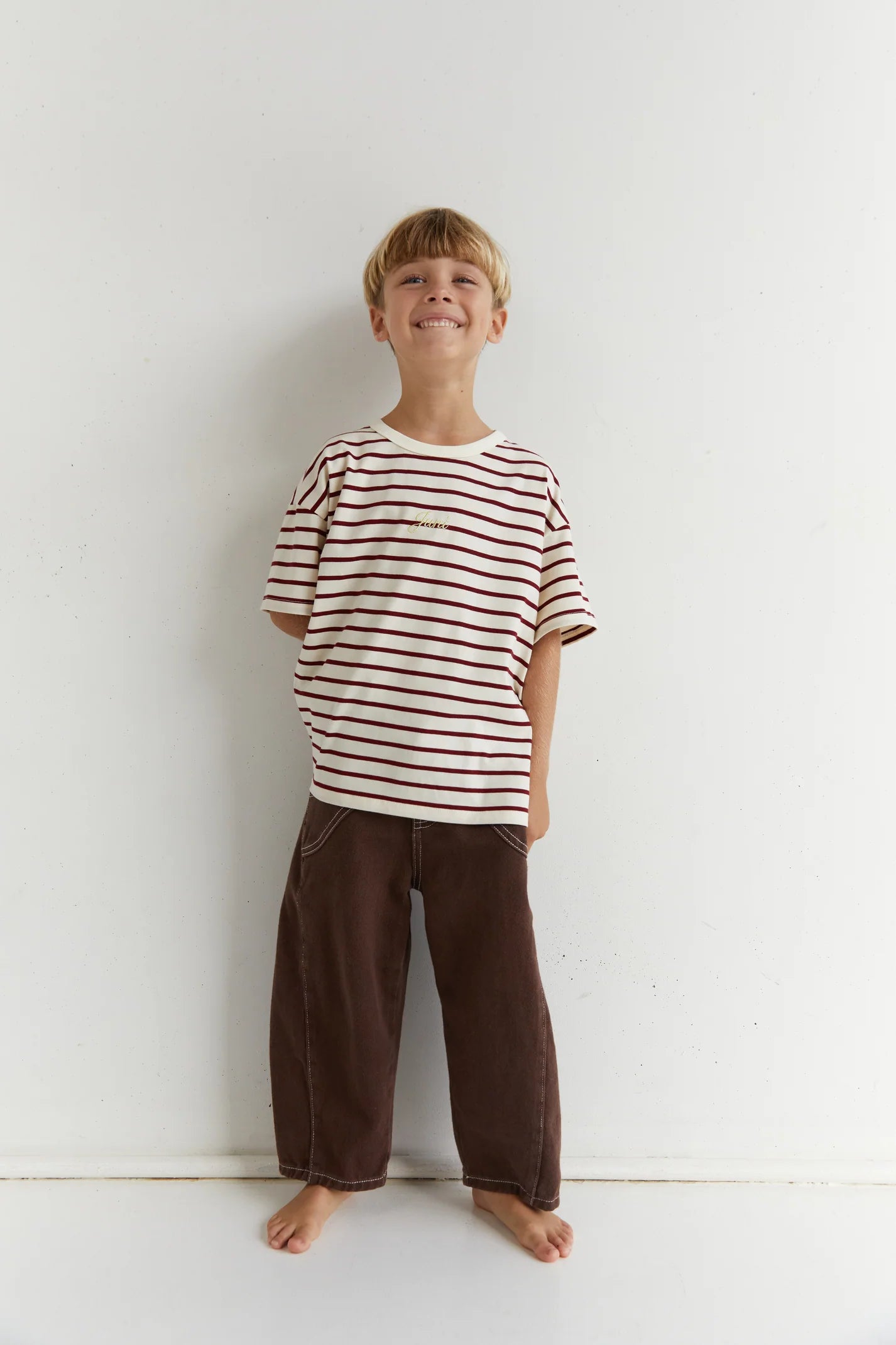 JUNI JNR - Zion Tee Chilli Stripe