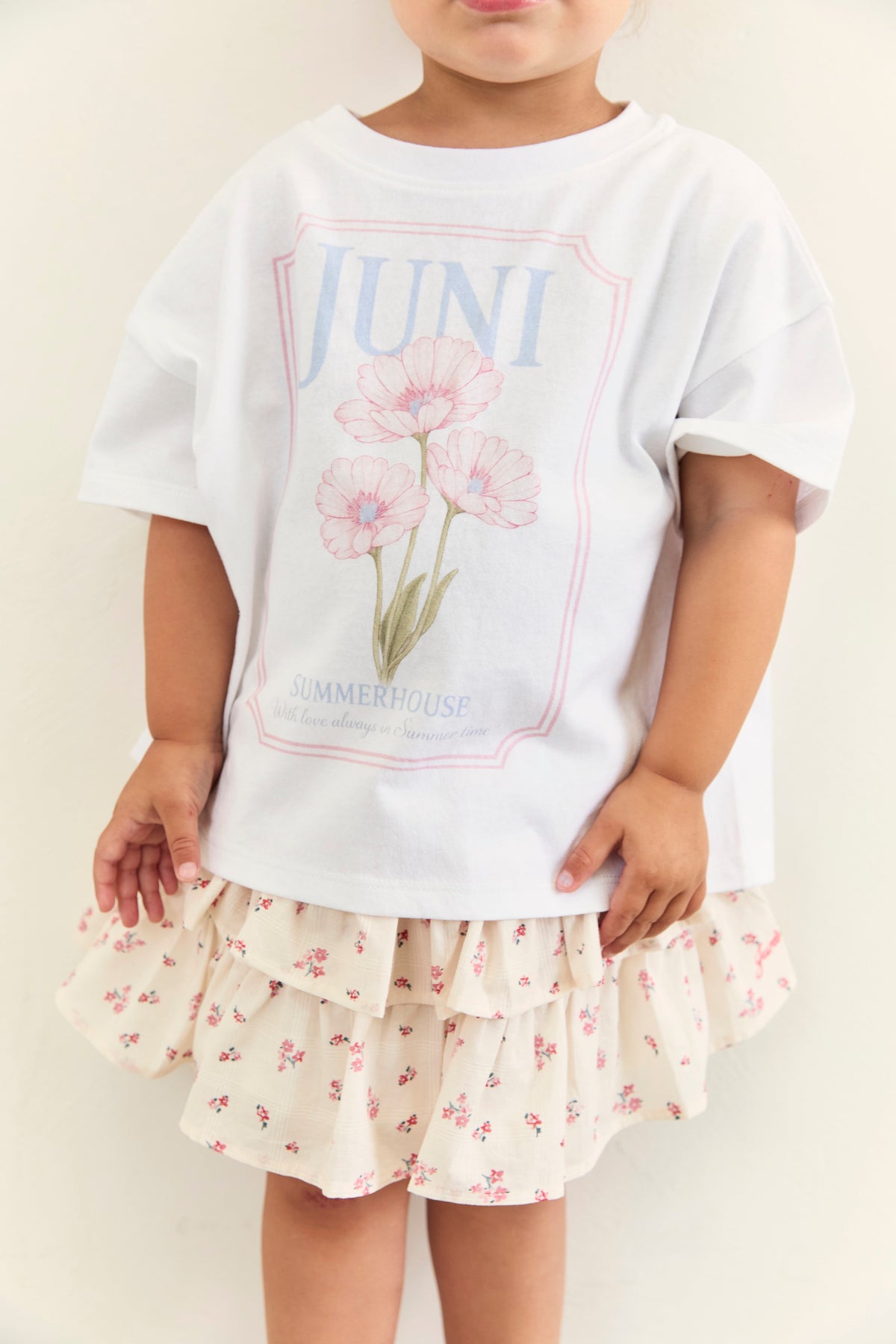 Juni JNR Summer House Tee White