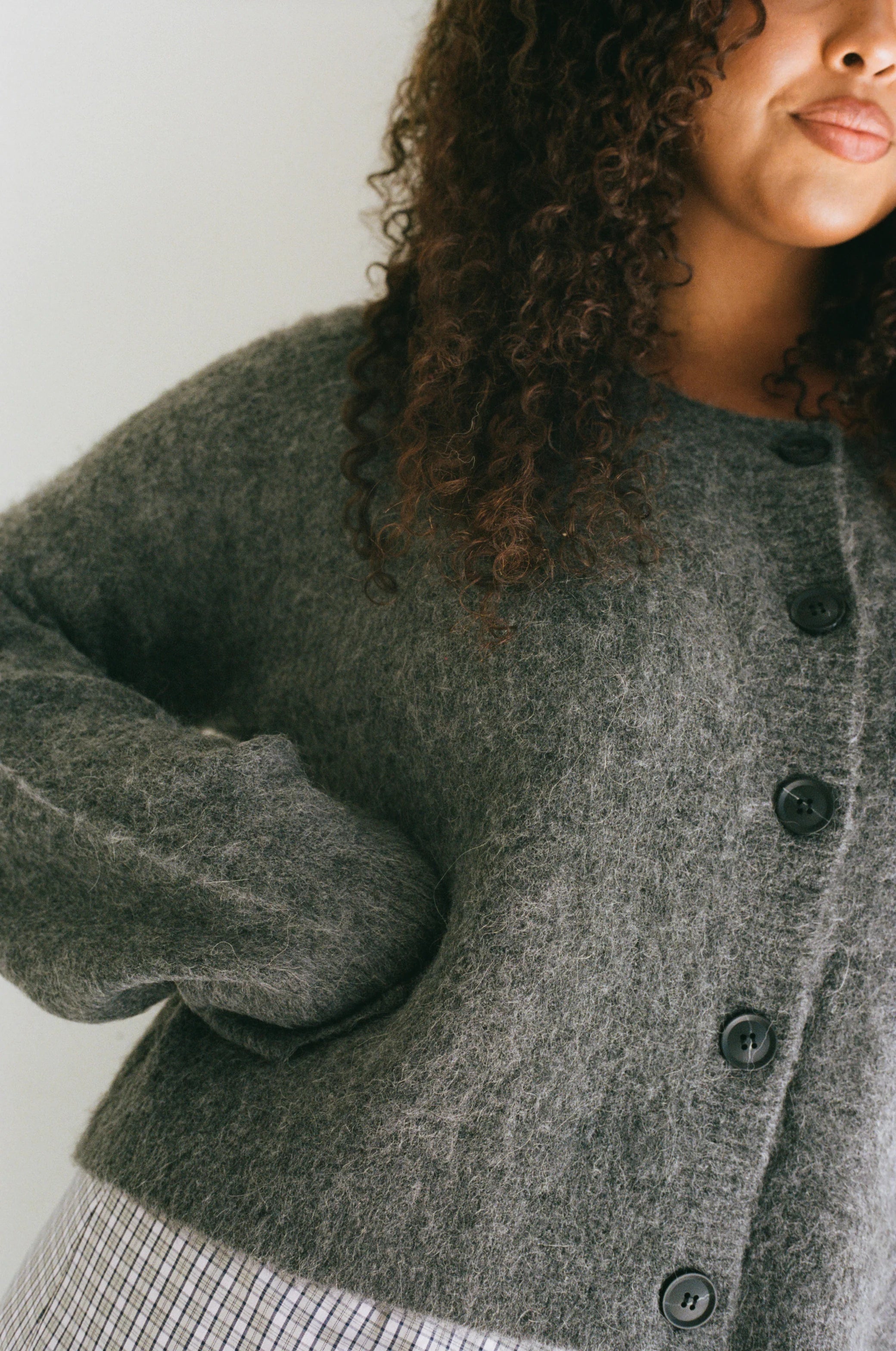 JUNI - Billie Knit Cardigan Grey
