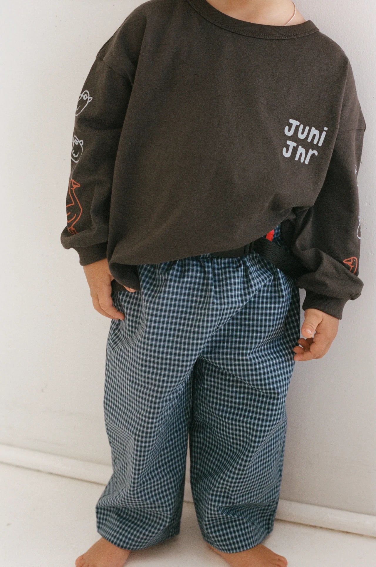 JUNI JNR - Benji Pant Blue Check