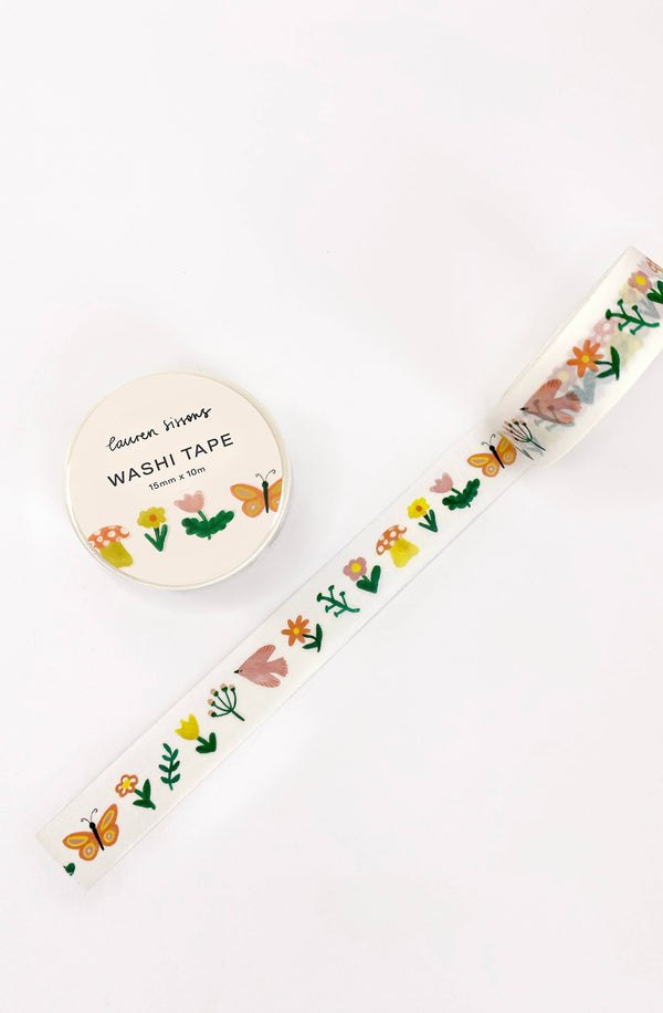 Illustrated Washi Tape Floral Spring