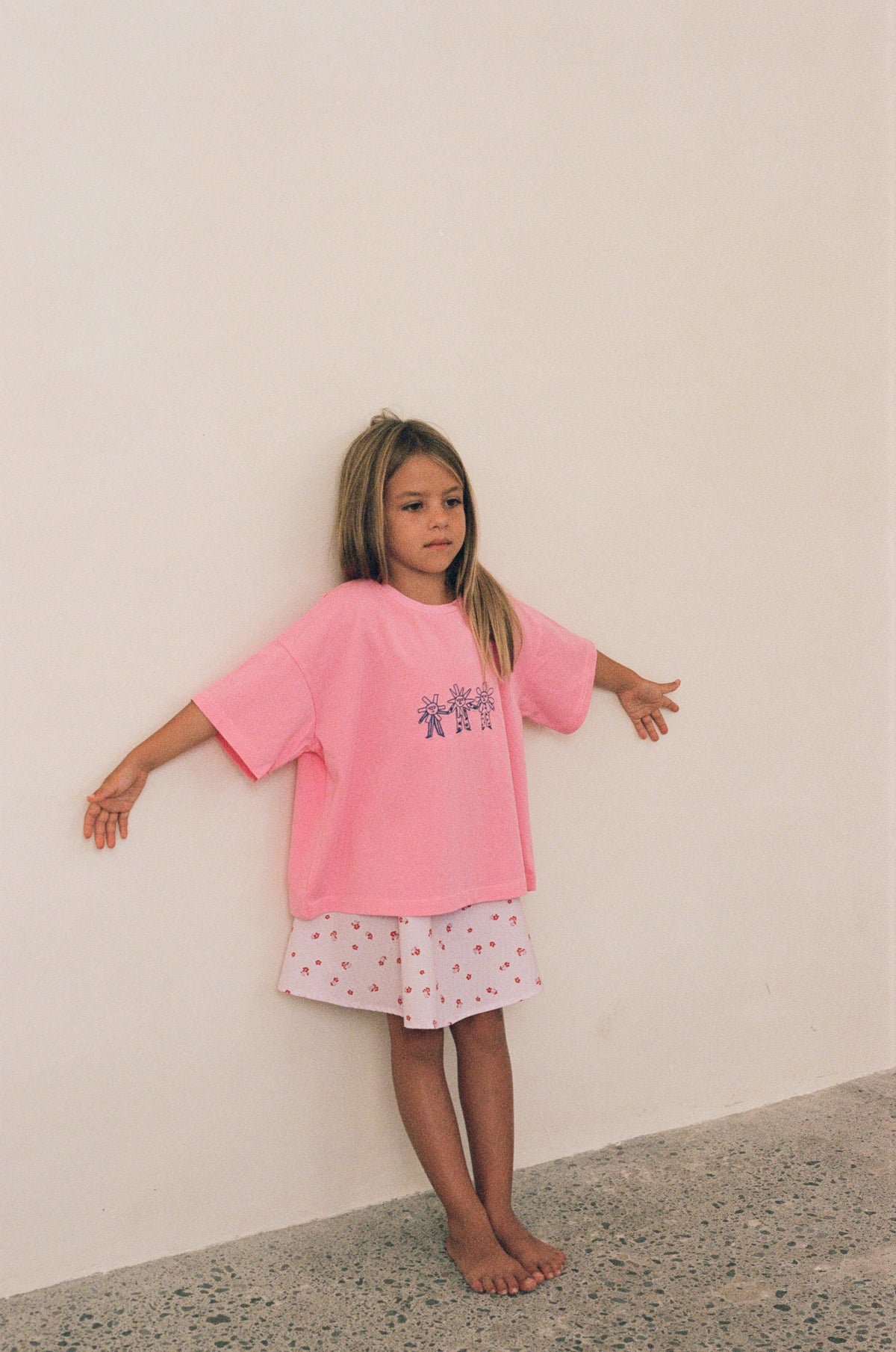 PRE-ORDER Illoura the Label - Dancing Flowers Tee Peony