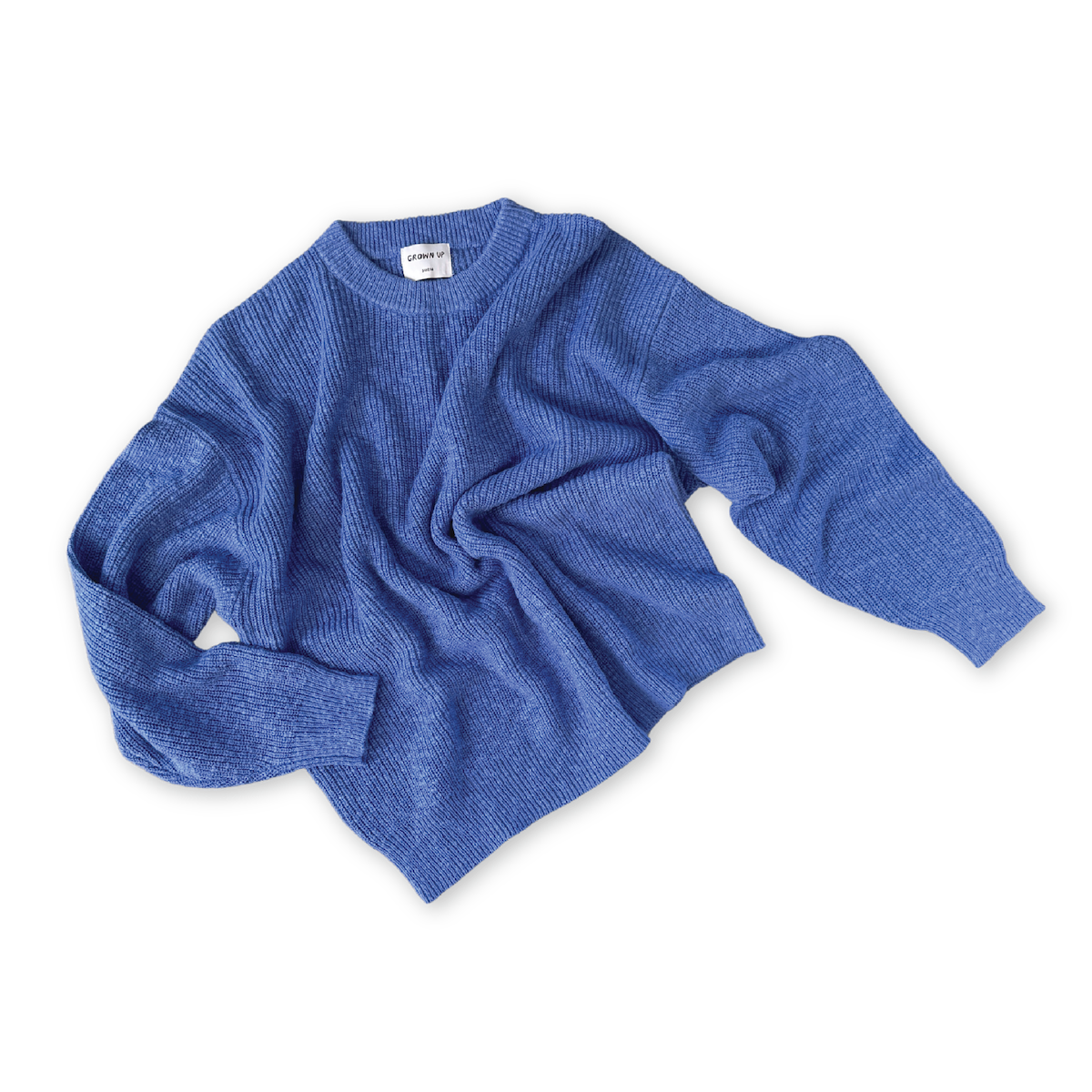 Grown - Ladies Textured Slub Organic Knit Pull Over Cobalt