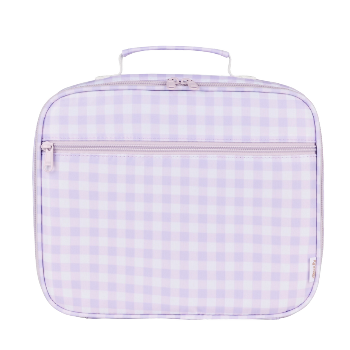 Kinnder Junior Insulated Lunch Bag in Lilac Gingham