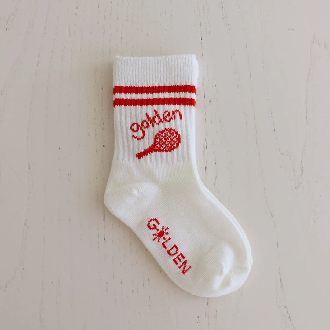 Retro Boy Socks Vanilla/Red